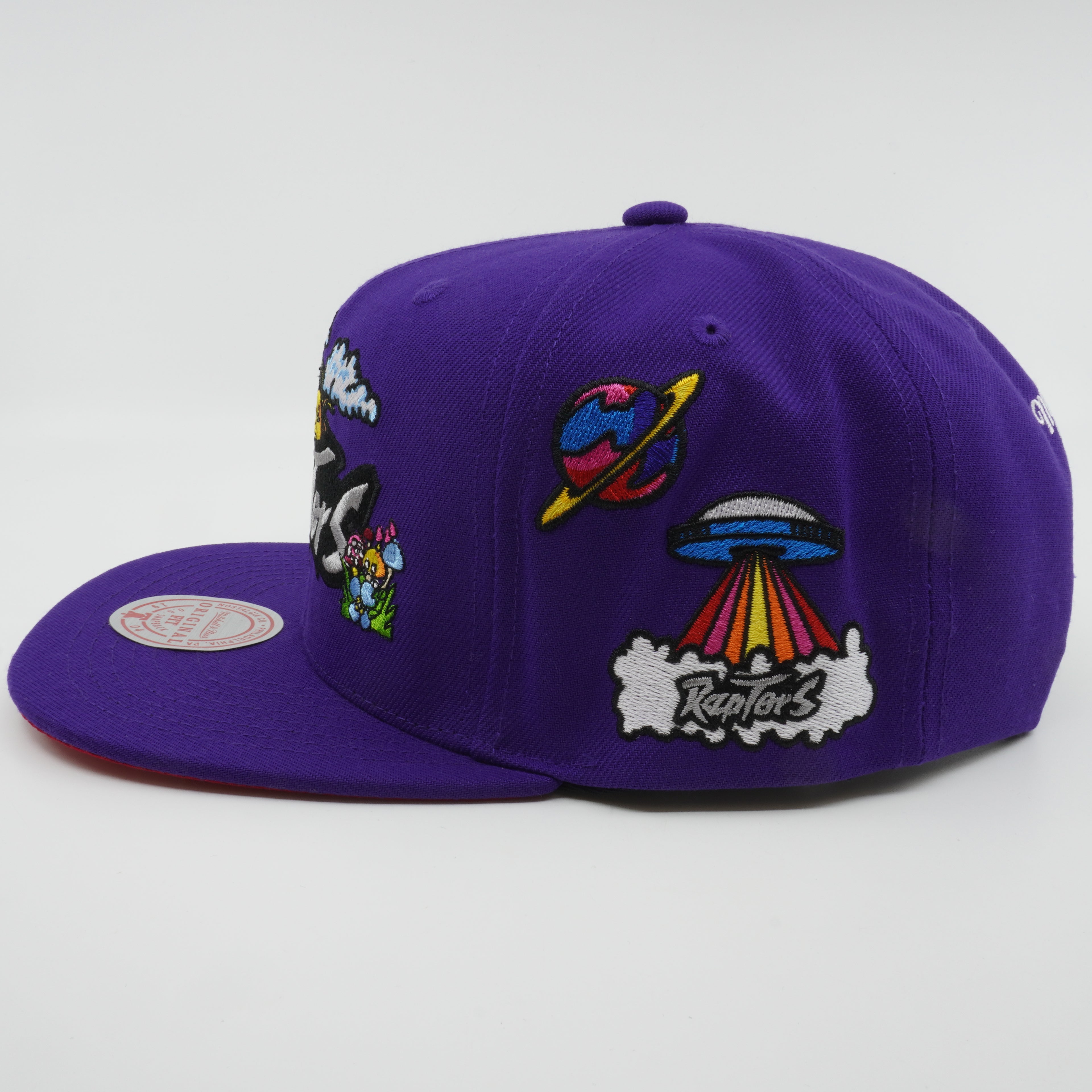 MENS MITCHELL & NESS NBA PSYCHEDELIC SNAPBACK HWC RAPTORS - PURPLE