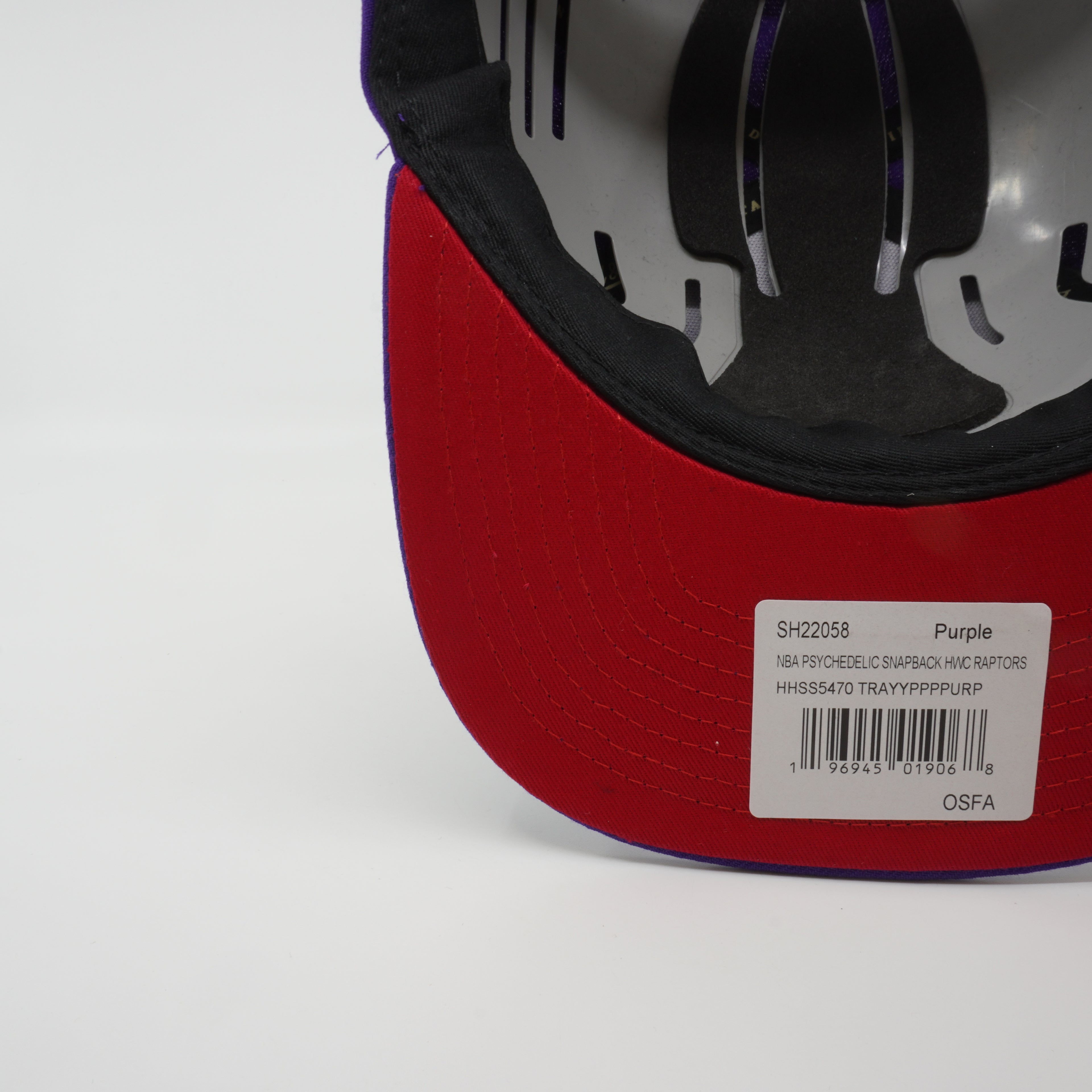MENS MITCHELL & NESS NBA PSYCHEDELIC SNAPBACK HWC RAPTORS - PURPLE