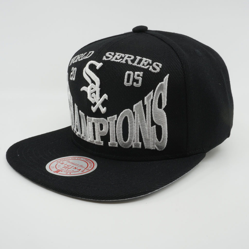MENS MITCHELL & NESS MLB BIG CHAMP SNAPBACK WHITE SOX 2005 - BLACK