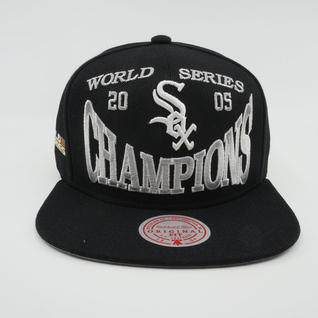 MENS MITCHELL & NESS MLB BIG CHAMP SNAPBACK WHITE SOX 2005 - BLACK