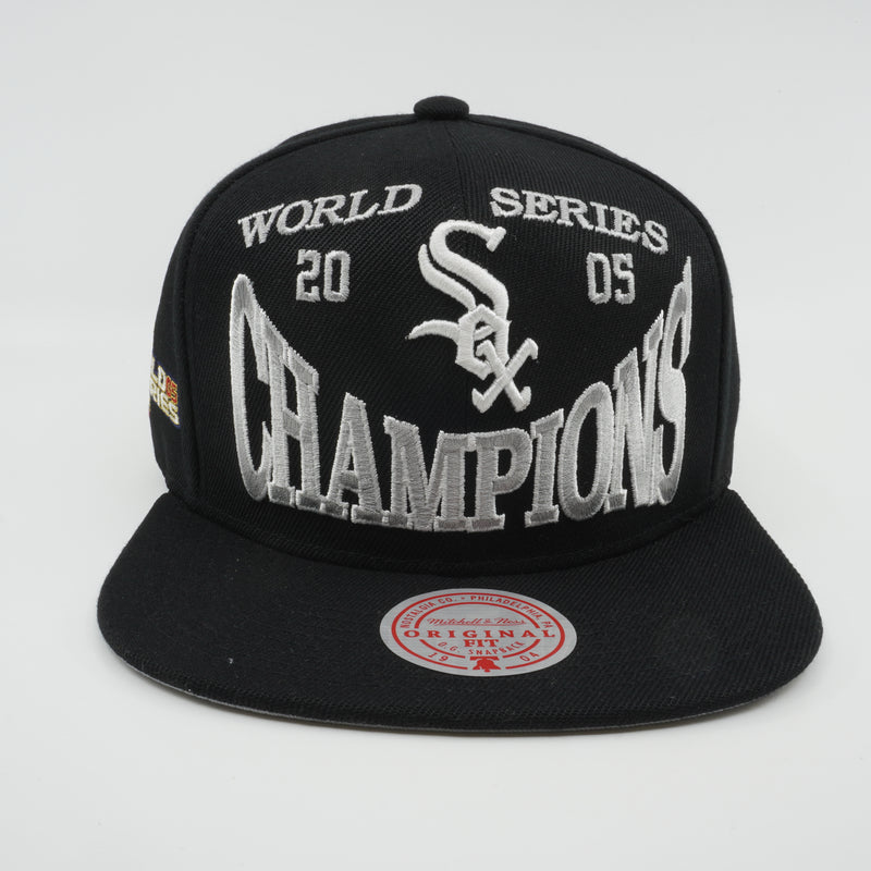 MENS MITCHELL & NESS MLB BIG CHAMP SNAPBACK WHITE SOX 2005 - BLACK