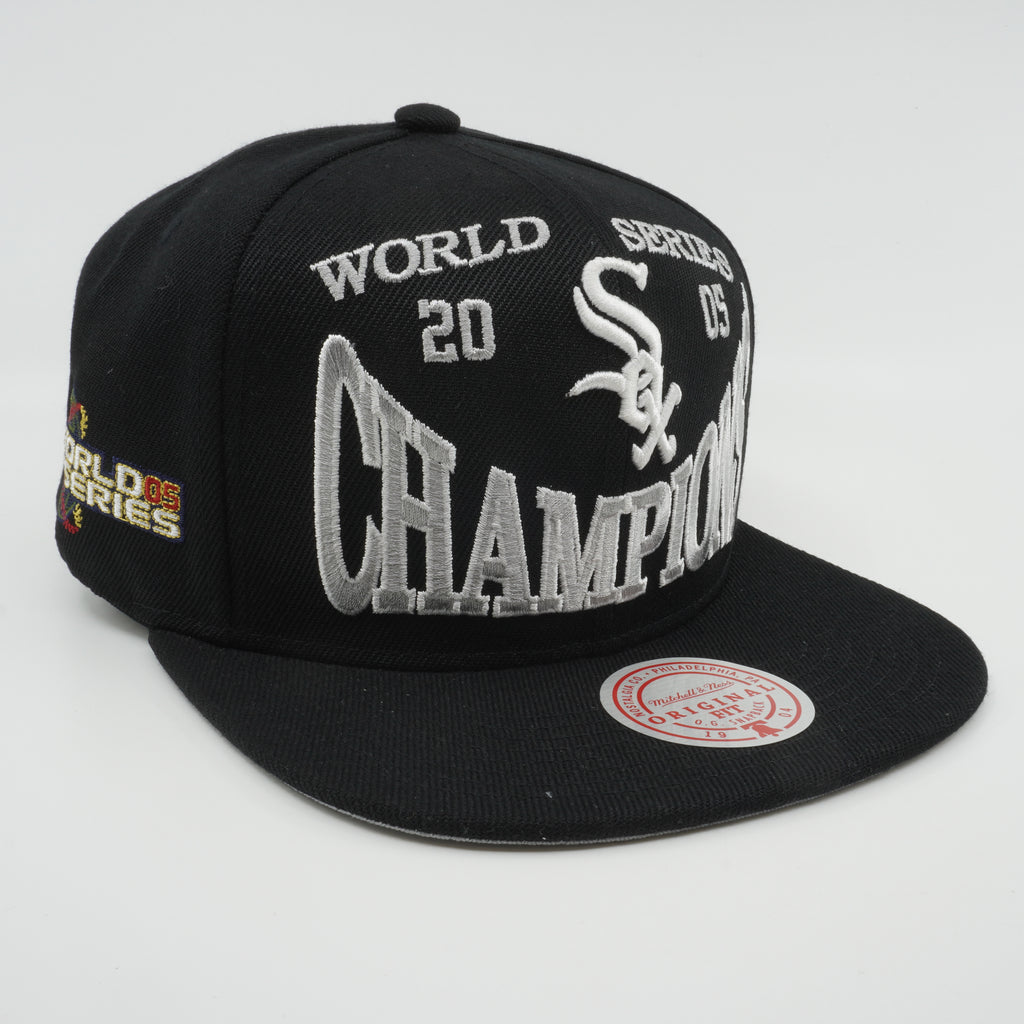 MENS MITCHELL & NESS MLB BIG CHAMP SNAPBACK WHITE SOX 2005 - BLACK