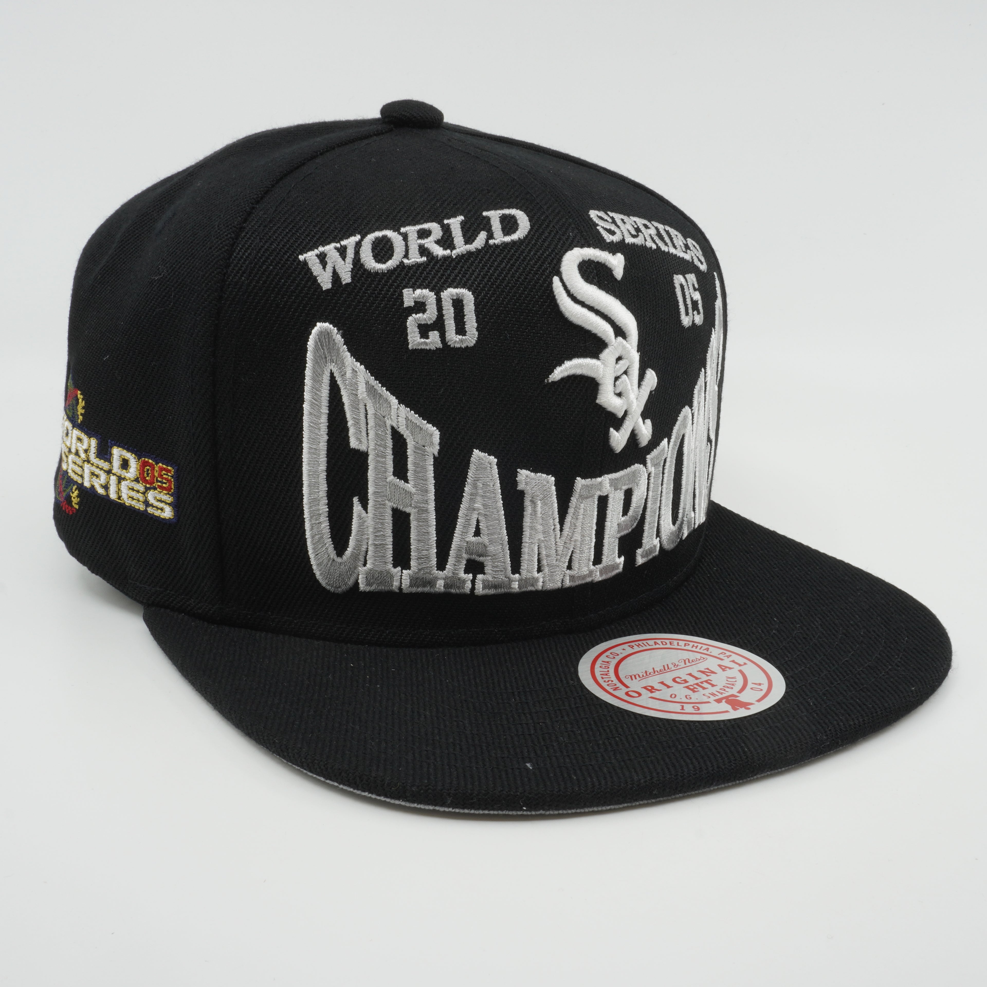 MENS MITCHELL & NESS MLB BIG CHAMP SNAPBACK WHITE SOX 2005 - BLACK
