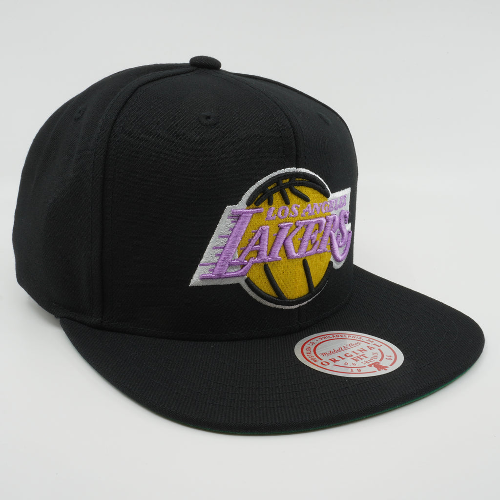 MENS MITCHELL & NESS NBA CORE BASIC SNAPBACK HWC LAKERS - BLACK