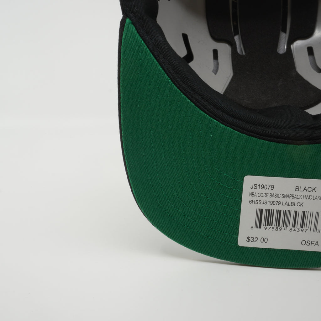 MENS MITCHELL & NESS NBA CORE BASIC SNAPBACK HWC LAKERS - BLACK