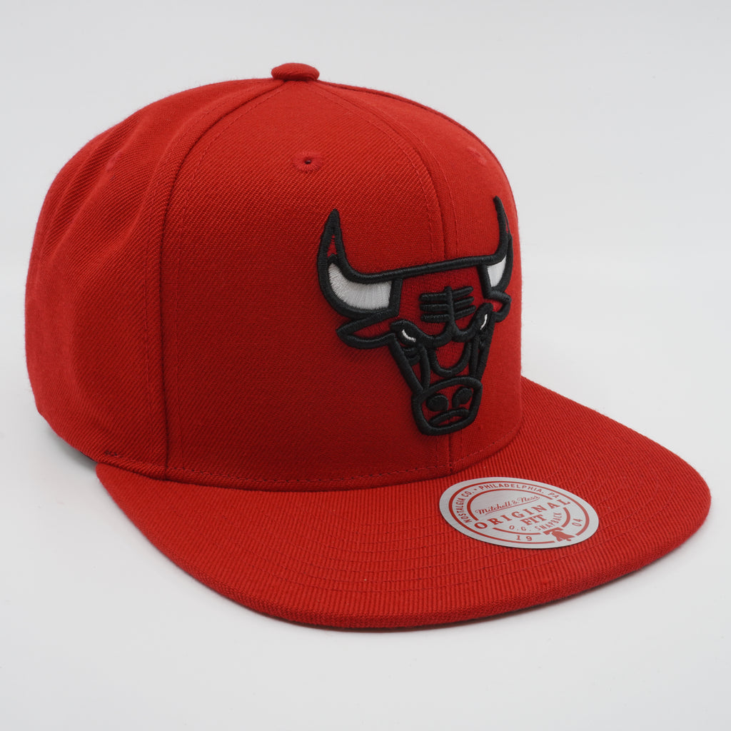 MENS MITCHELL & NESS NBA TEAM GROUND 2.0 SNAPBACK BULLS - RED