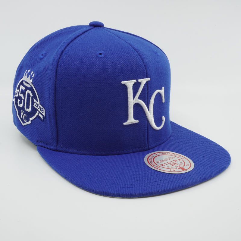 MENS MITCHELL & NESS MLB BACK TO BASICS SNAPBACK ROYALS - BLUE