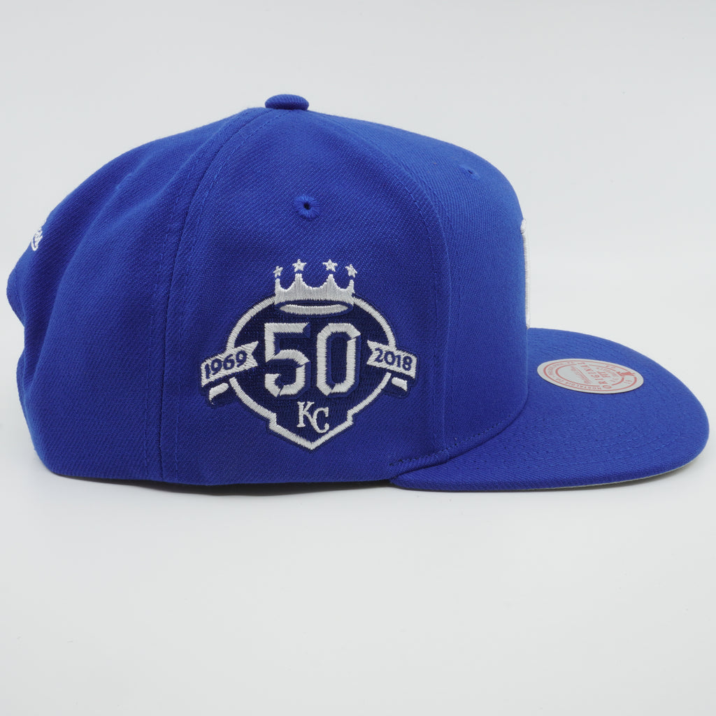 MENS MITCHELL & NESS MLB BACK TO BASICS SNAPBACK ROYALS - BLUE
