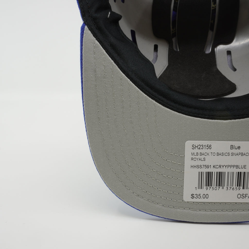 MENS MITCHELL & NESS MLB BACK TO BASICS SNAPBACK ROYALS - BLUE