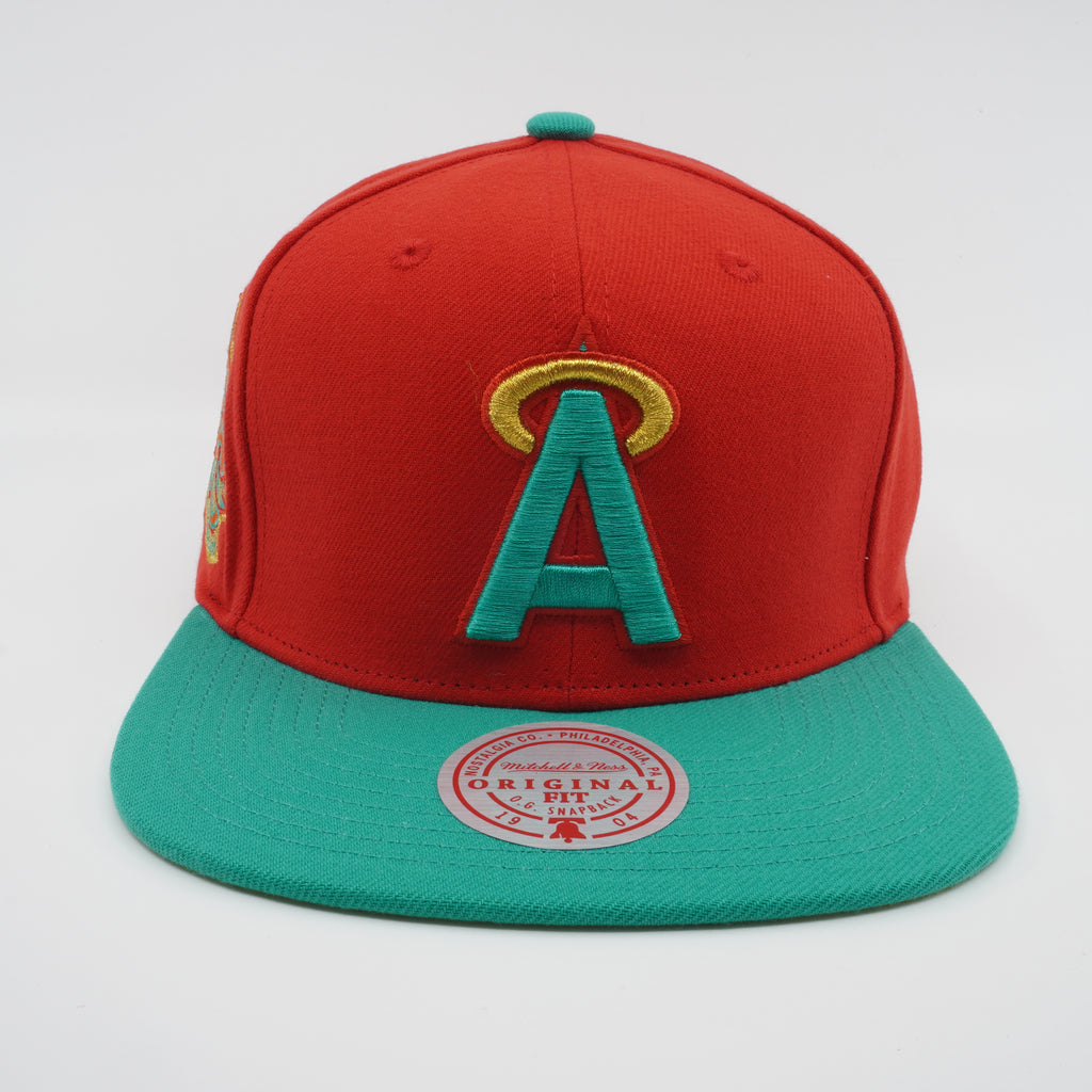 MENS MITCHELL & NESS MLB MISTLETOE SNAPBACK COOP ANGELS - RED