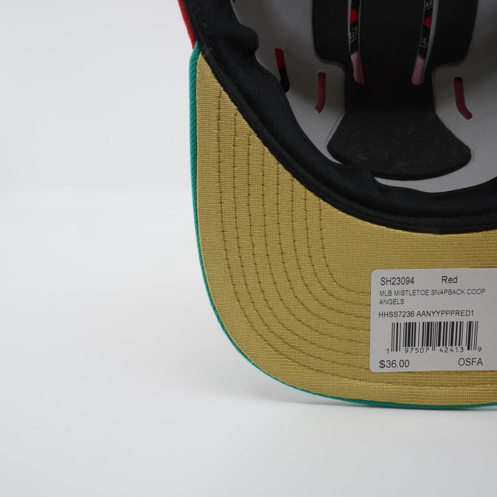 MENS MITCHELL & NESS MLB MISTLETOE SNAPBACK COOP ANGELS - RED