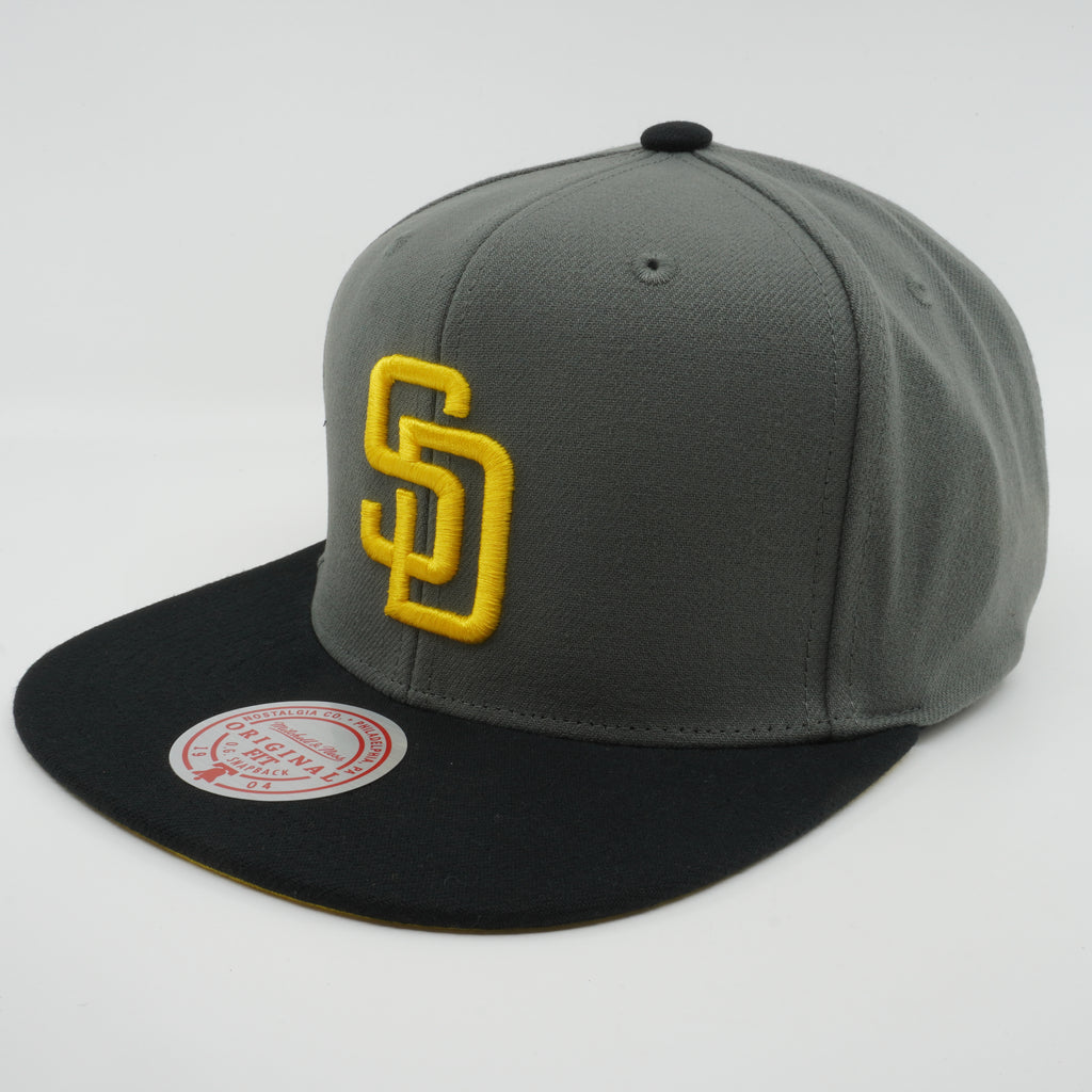 MENS MITCHELL & NESS MLB STORM FRONT SNAPBACK PADRES - GREY