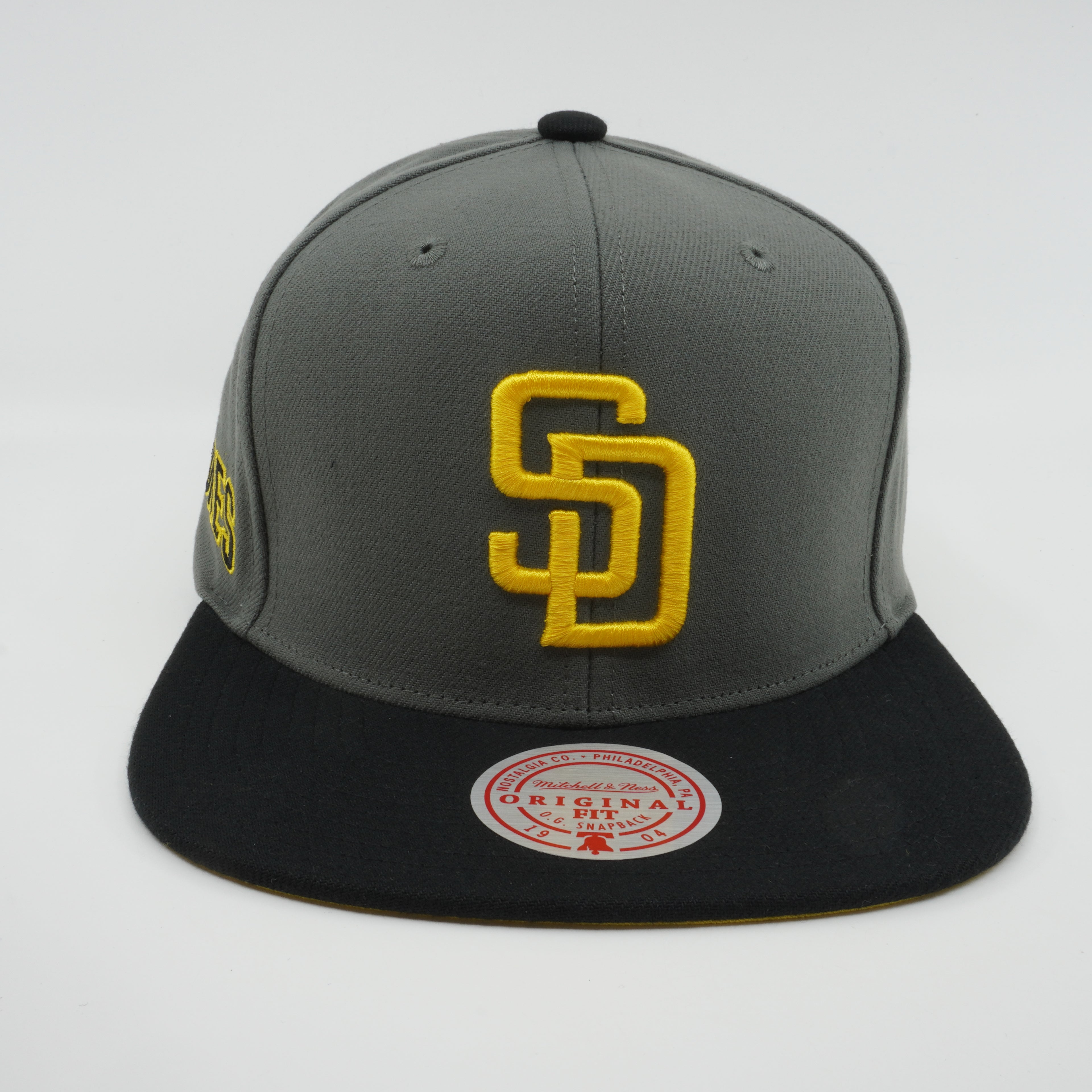 MENS MITCHELL & NESS MLB STORM FRONT SNAPBACK PADRES - GREY