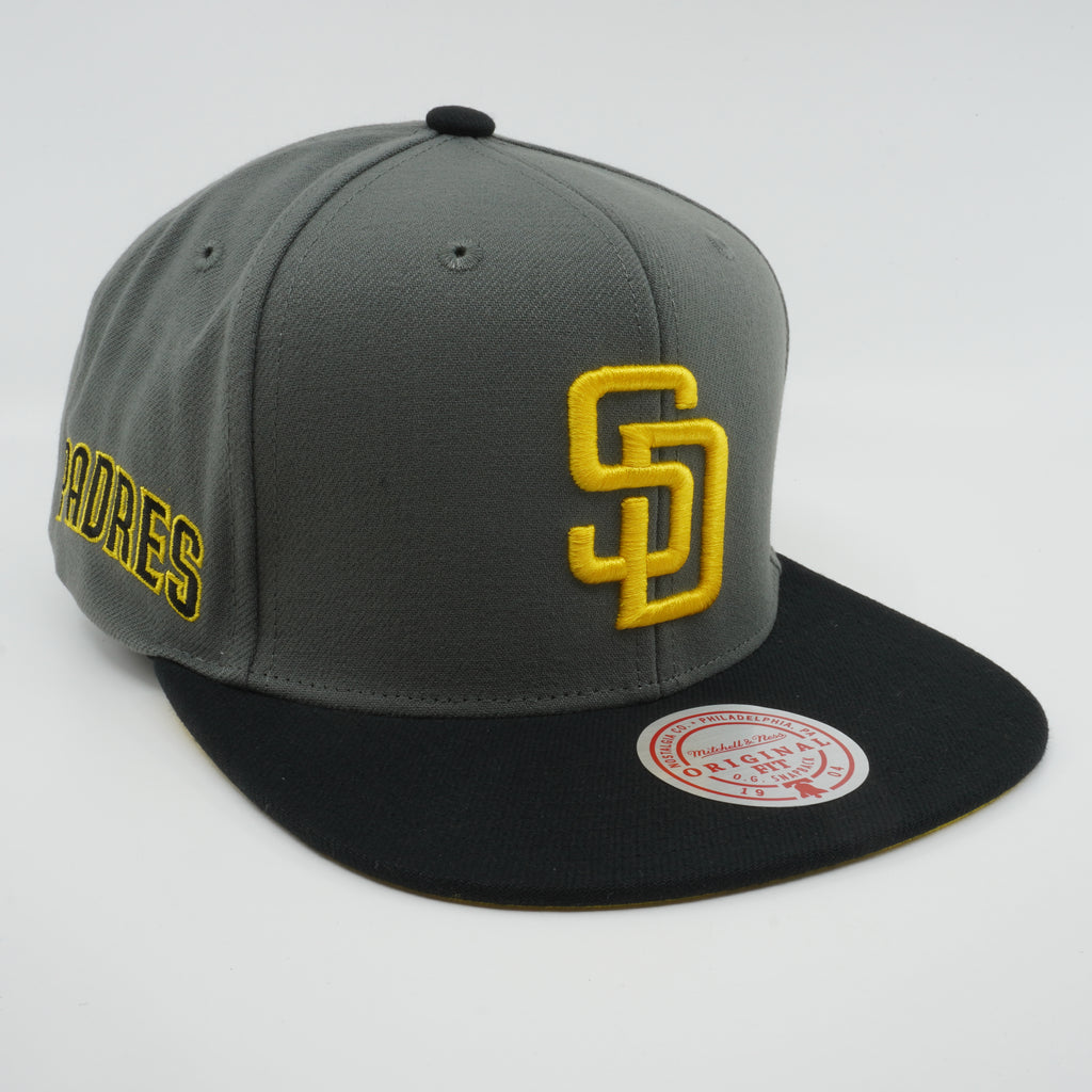 MENS MITCHELL & NESS MLB STORM FRONT SNAPBACK PADRES - GREY