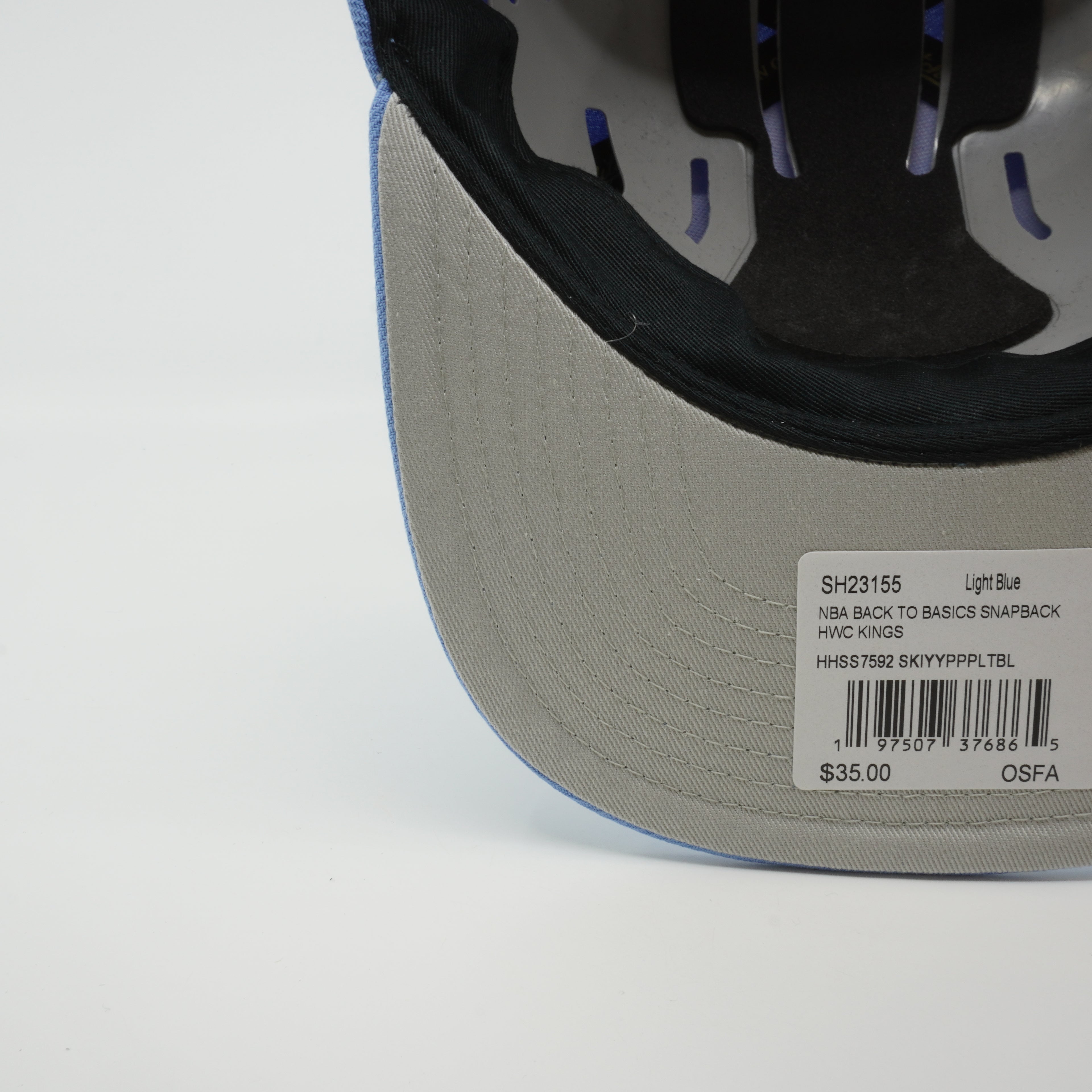 MENS MITCHELL & NESS NBA BACK TO BASICS SNAPBACK HWC KINGS - LIGHT BLUE