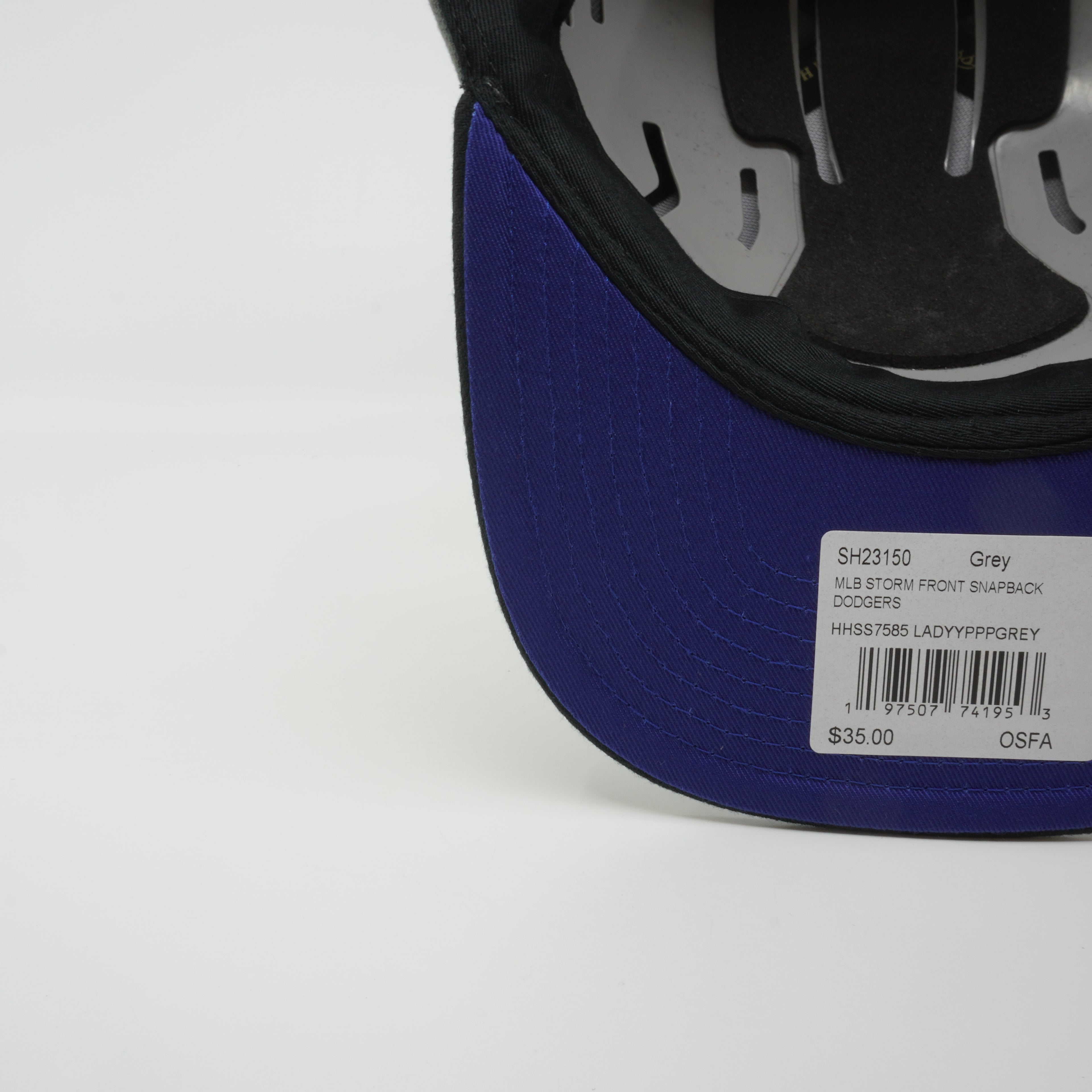 MENS MITCHELL & NESS MLB STORM FRONT SNAPBACK DODGERS - GREY