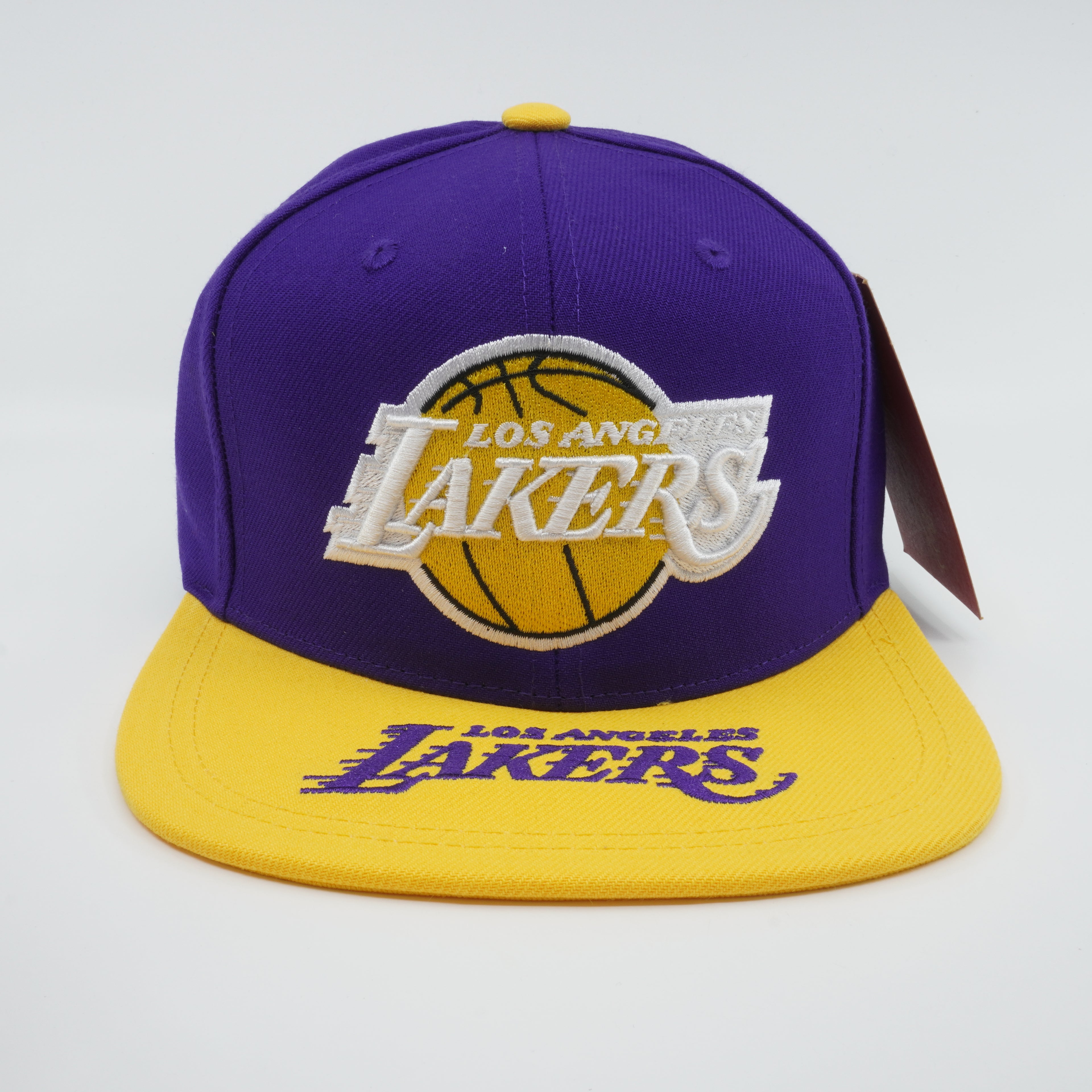 MENS MITCHELL & NESS NBA LOGO BILL SNAPBACK LAKERS - PURPLE-YELLOW