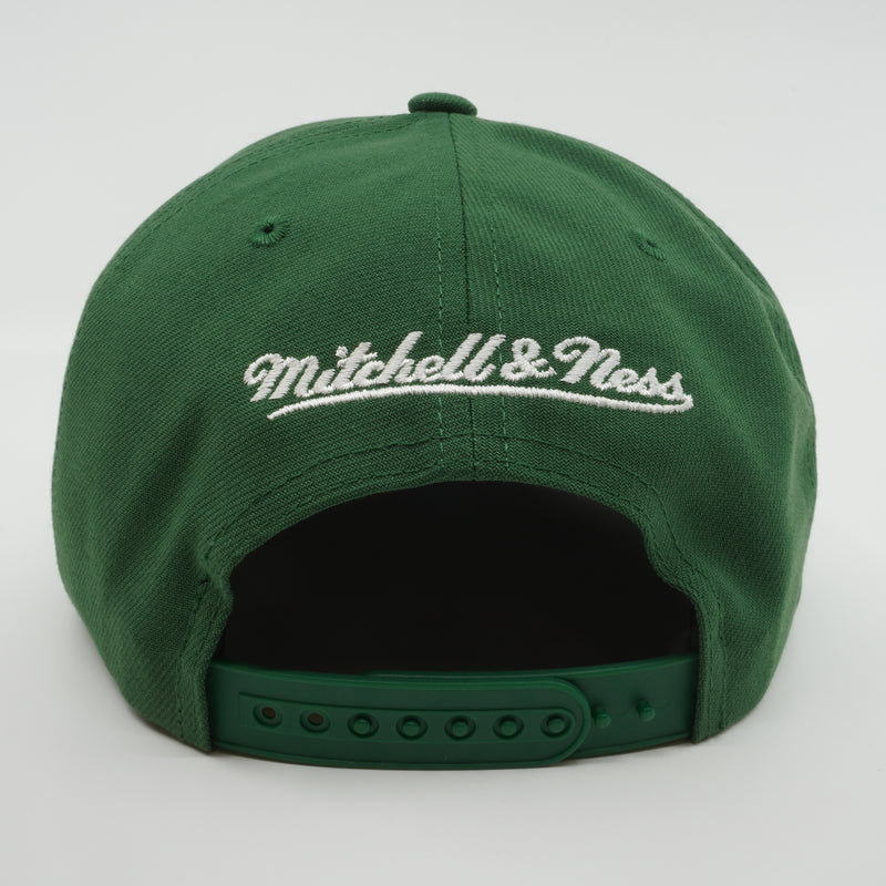MENS MITCHELL & NESS NBA BACK TO BASICS SNAPBACK HWC BUCKS - GREEN