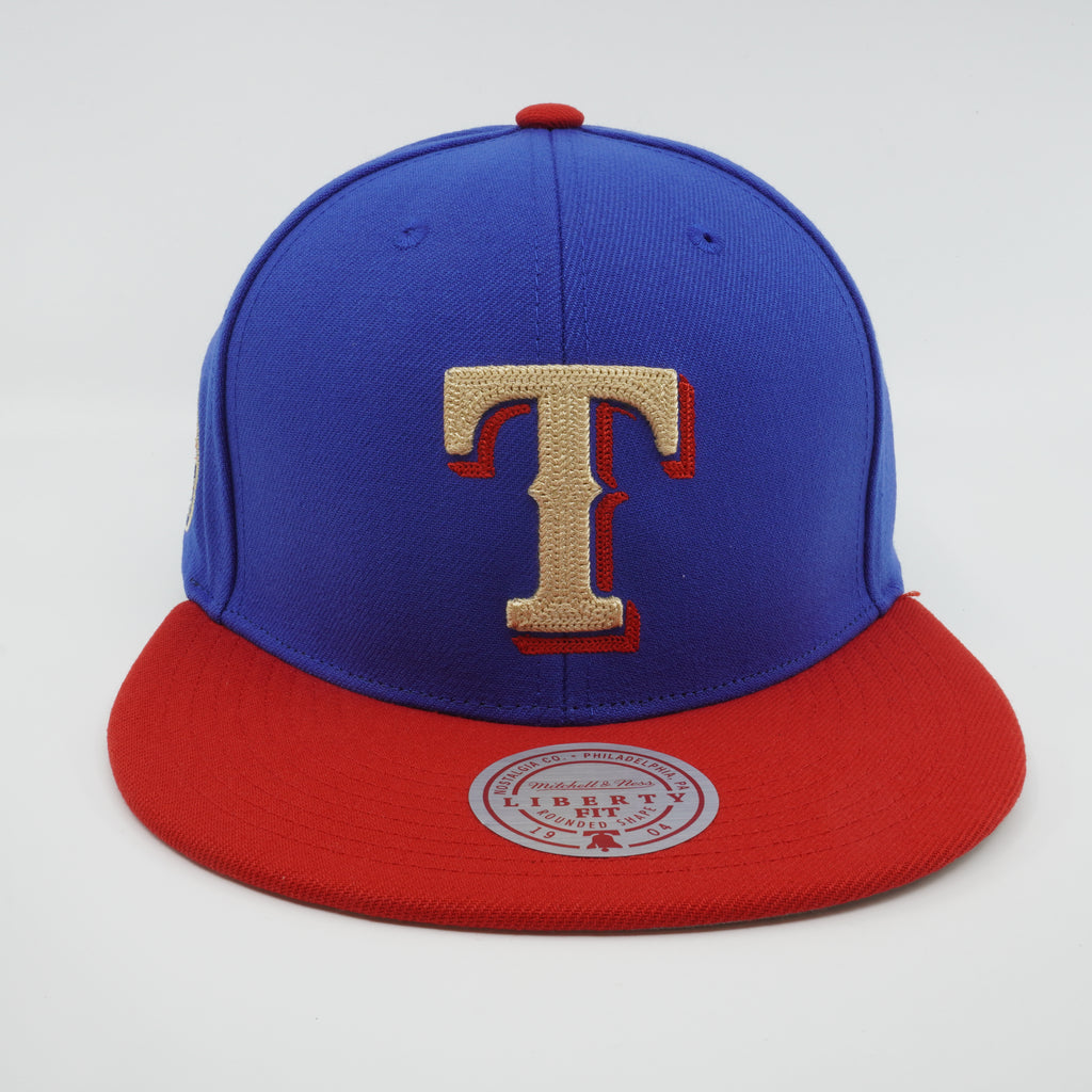 MENS MITCHELL & NESS MLB JUMP OFF SNAPBACK RANGERS - BLUE