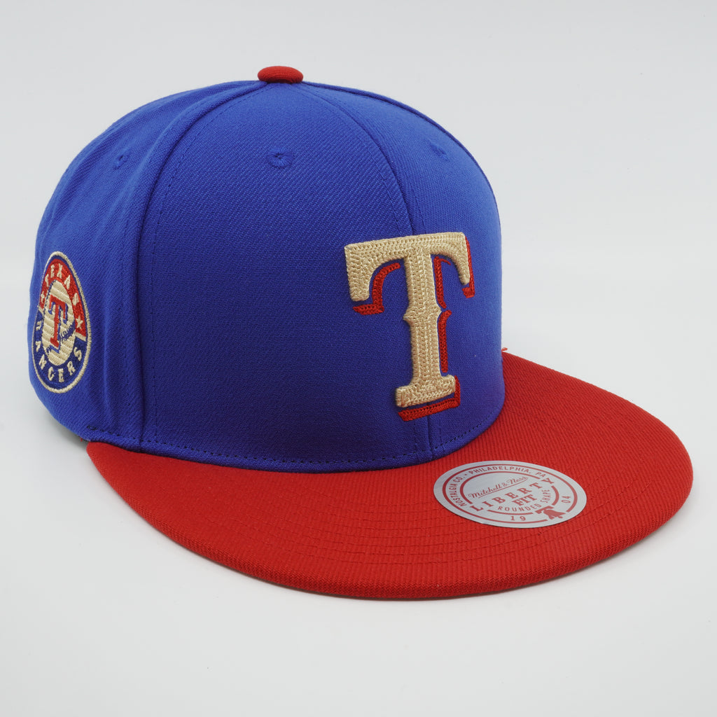 MENS MITCHELL & NESS MLB JUMP OFF SNAPBACK RANGERS - BLUE