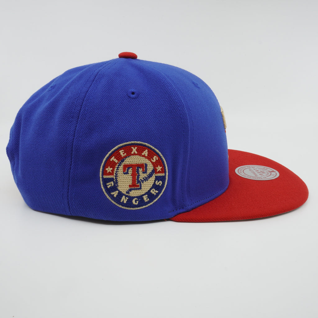 MENS MITCHELL & NESS MLB JUMP OFF SNAPBACK RANGERS - BLUE