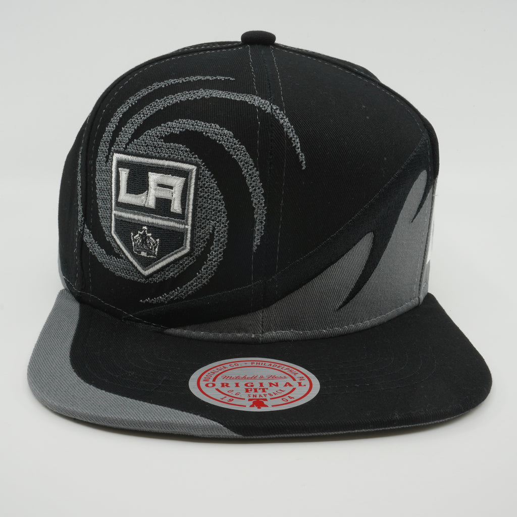 MENS MITCHELL & NESS NHL SPIRAL DEADSTOCK SNAPBACK KINGS - BLACK-GREY
