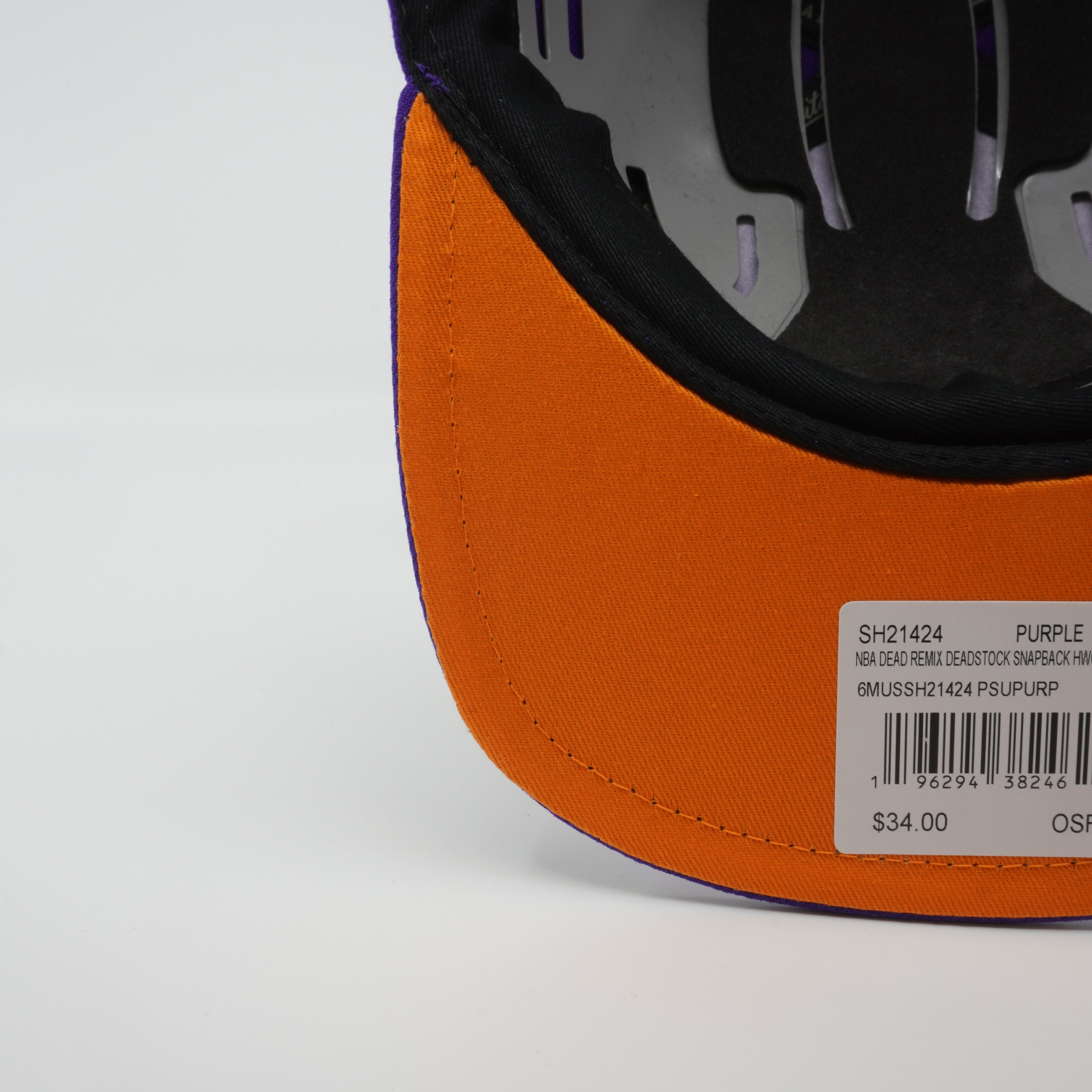 MENS MITCHELL & NESS NBA DEAD REMIX DEADSTOCK SNAPBACK HWC SUNS - PURPLE