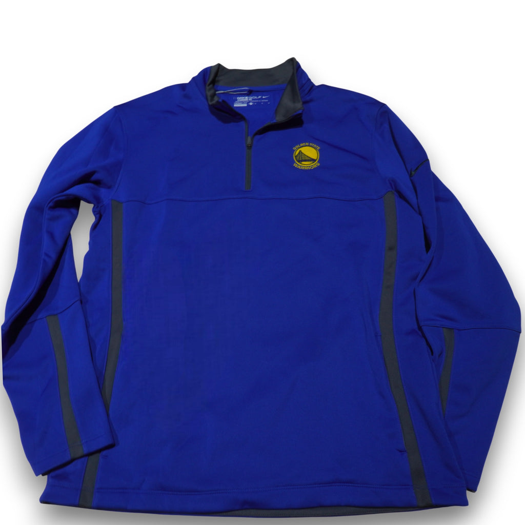 [GM2007-GAMEROYAL] Mens Nike NBA Golden State Warriors Therma Filt Cover Up 1/2 Zip Pullover
