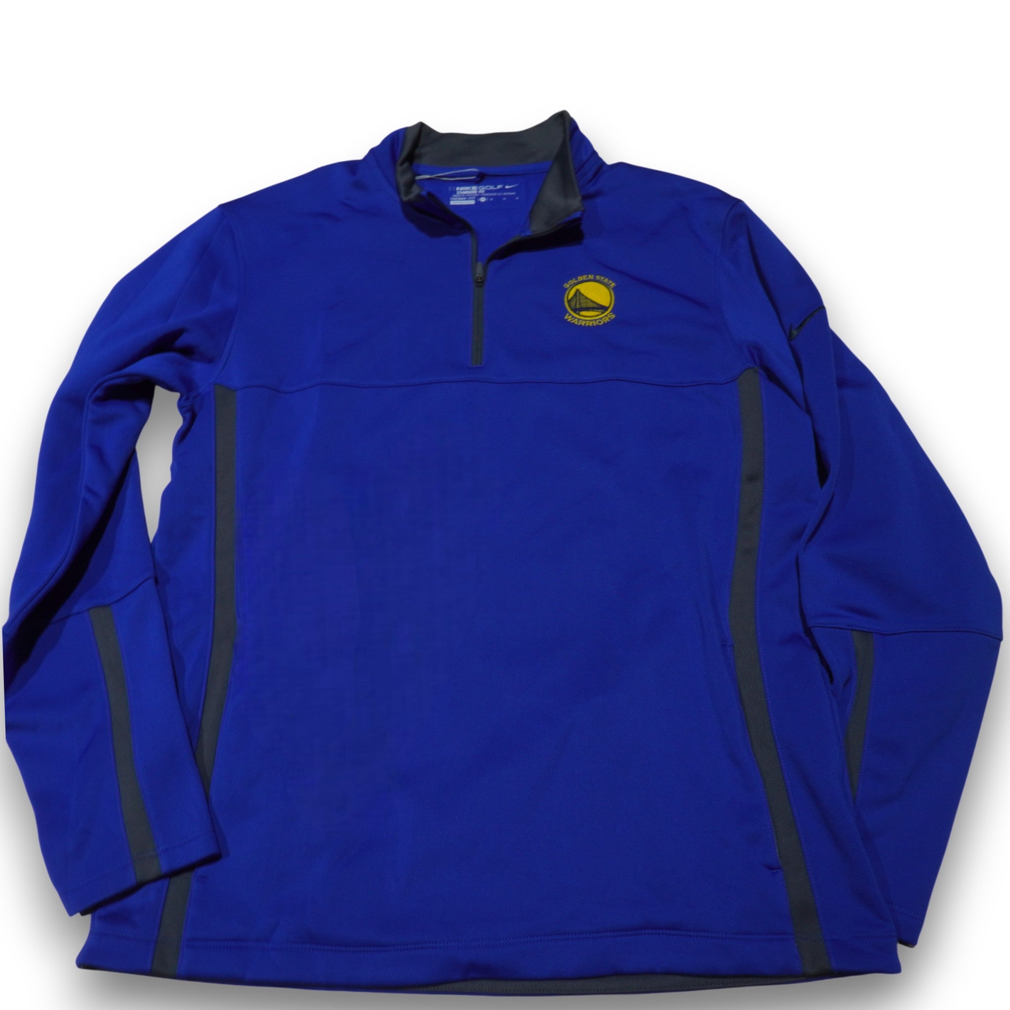 [GM2007-GAMEROYAL] Mens Nike NBA Golden State Warriors Therma Filt Cover Up 1/2 Zip Pullover