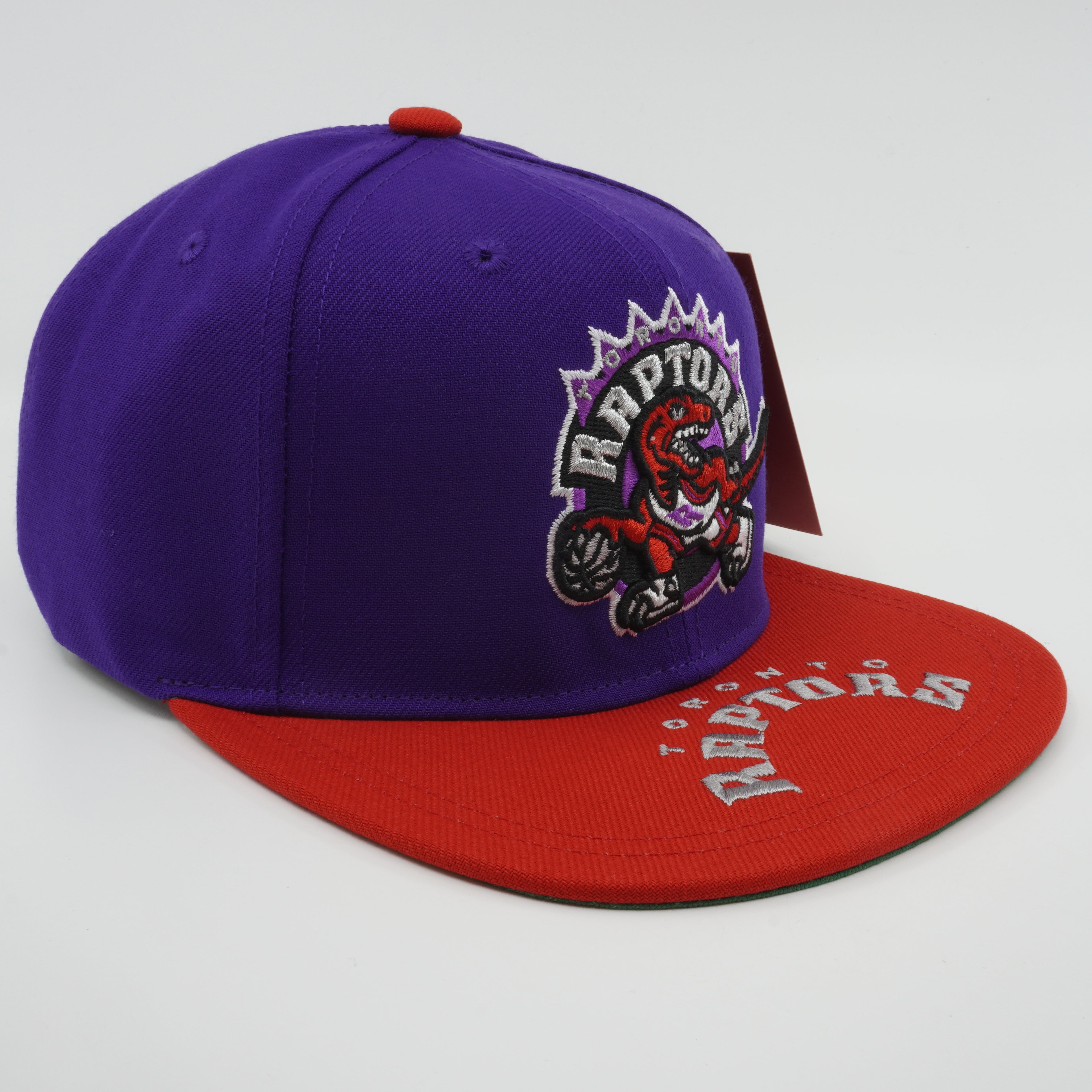 MENS MITCHELL & NESS NBA LOGO BILL SNAPBACK HWC RAPTORS - PURPLE-RED