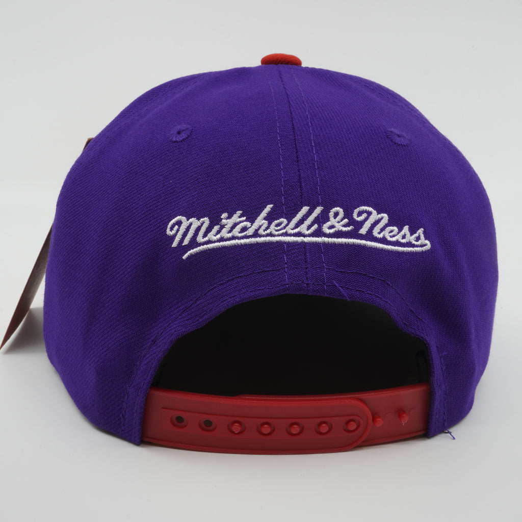 MENS MITCHELL & NESS NBA LOGO BILL SNAPBACK HWC RAPTORS - PURPLE-RED