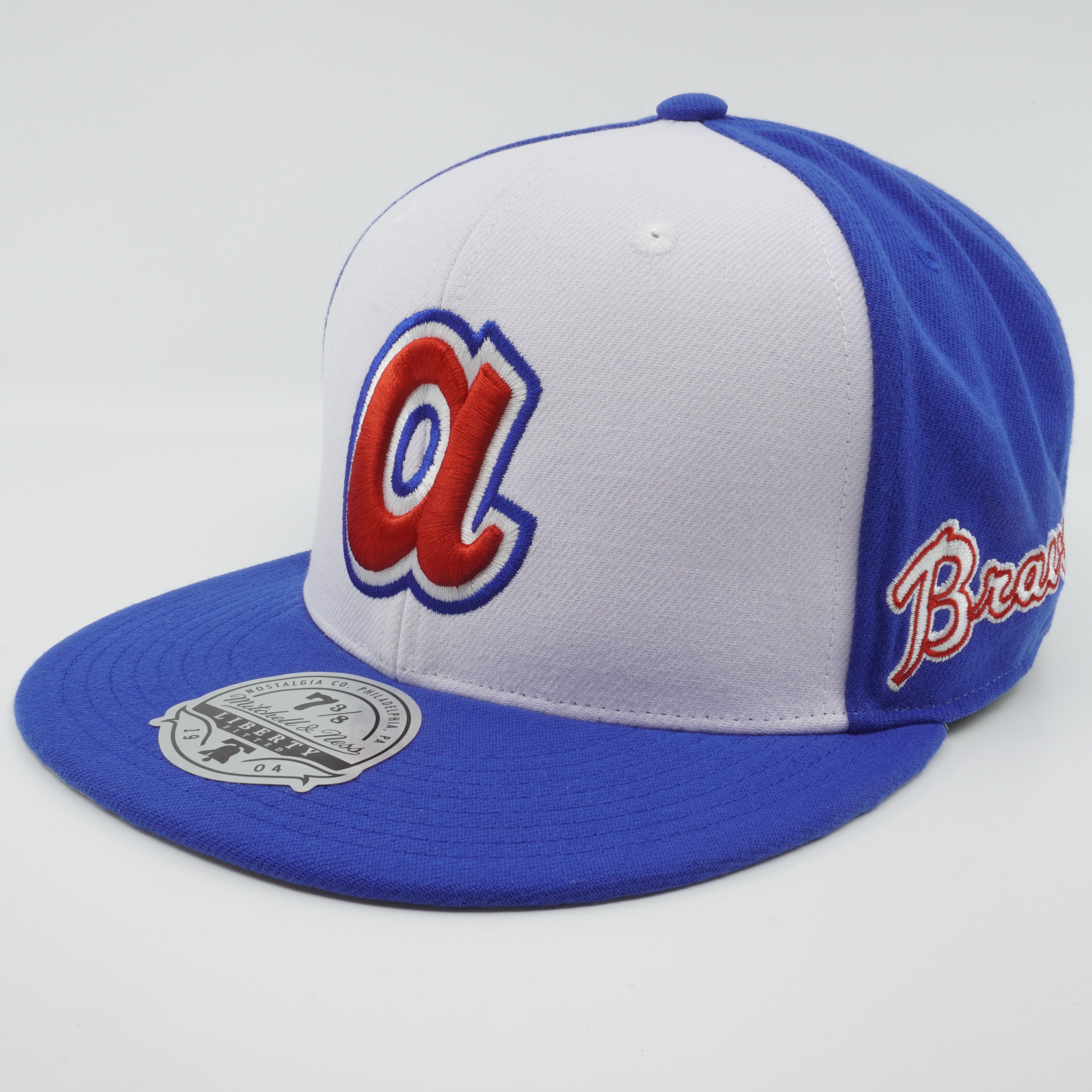 MENS MITCHELL & NESS MLB EVERGREEN FITTED COOP BRAVES - WHITE