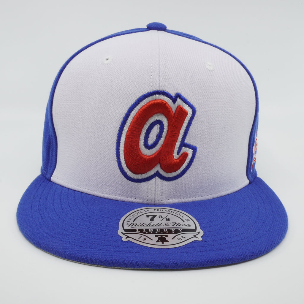 MENS MITCHELL & NESS MLB EVERGREEN FITTED COOP BRAVES - WHITE