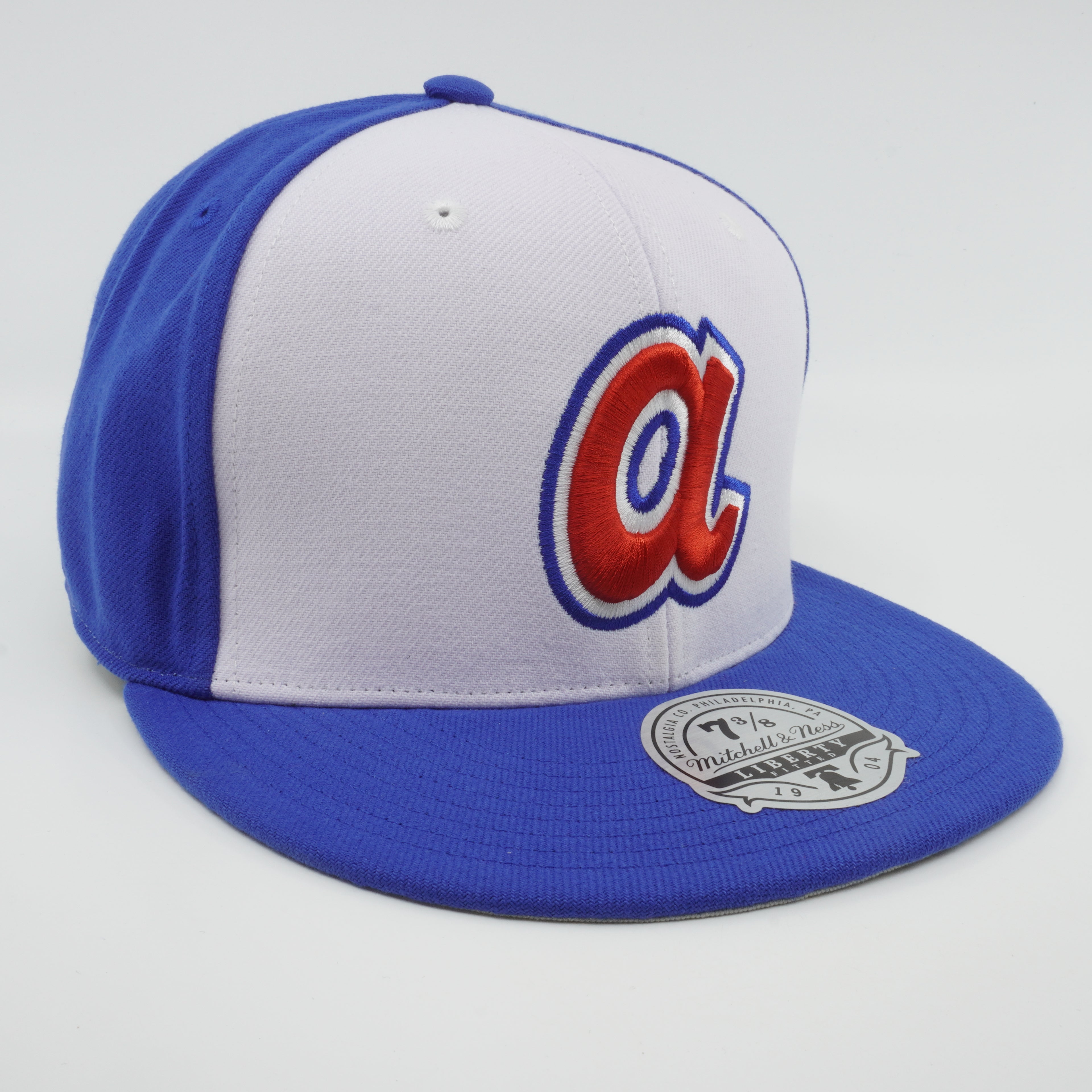 MENS MITCHELL & NESS MLB EVERGREEN FITTED COOP BRAVES - WHITE