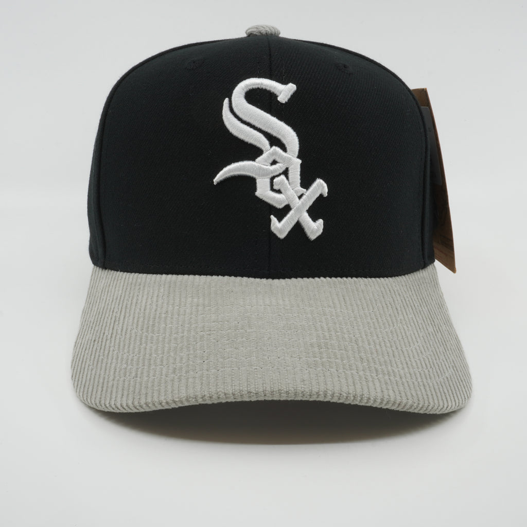 MENS MITCHELL & NESS MLB CORD PRO SNAPBACK WHITE SOX - BLACK