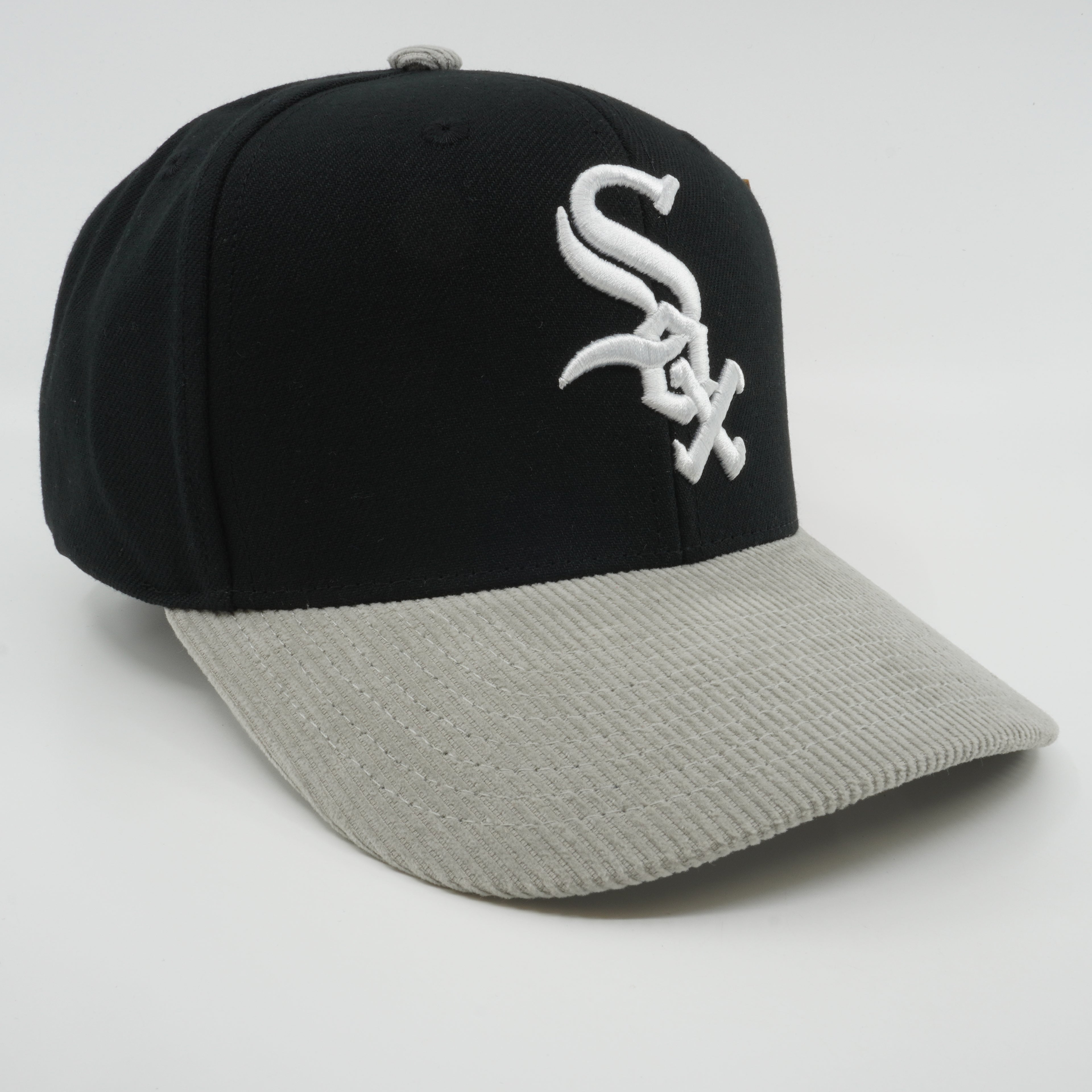 MENS MITCHELL & NESS MLB CORD PRO SNAPBACK WHITE SOX - BLACK