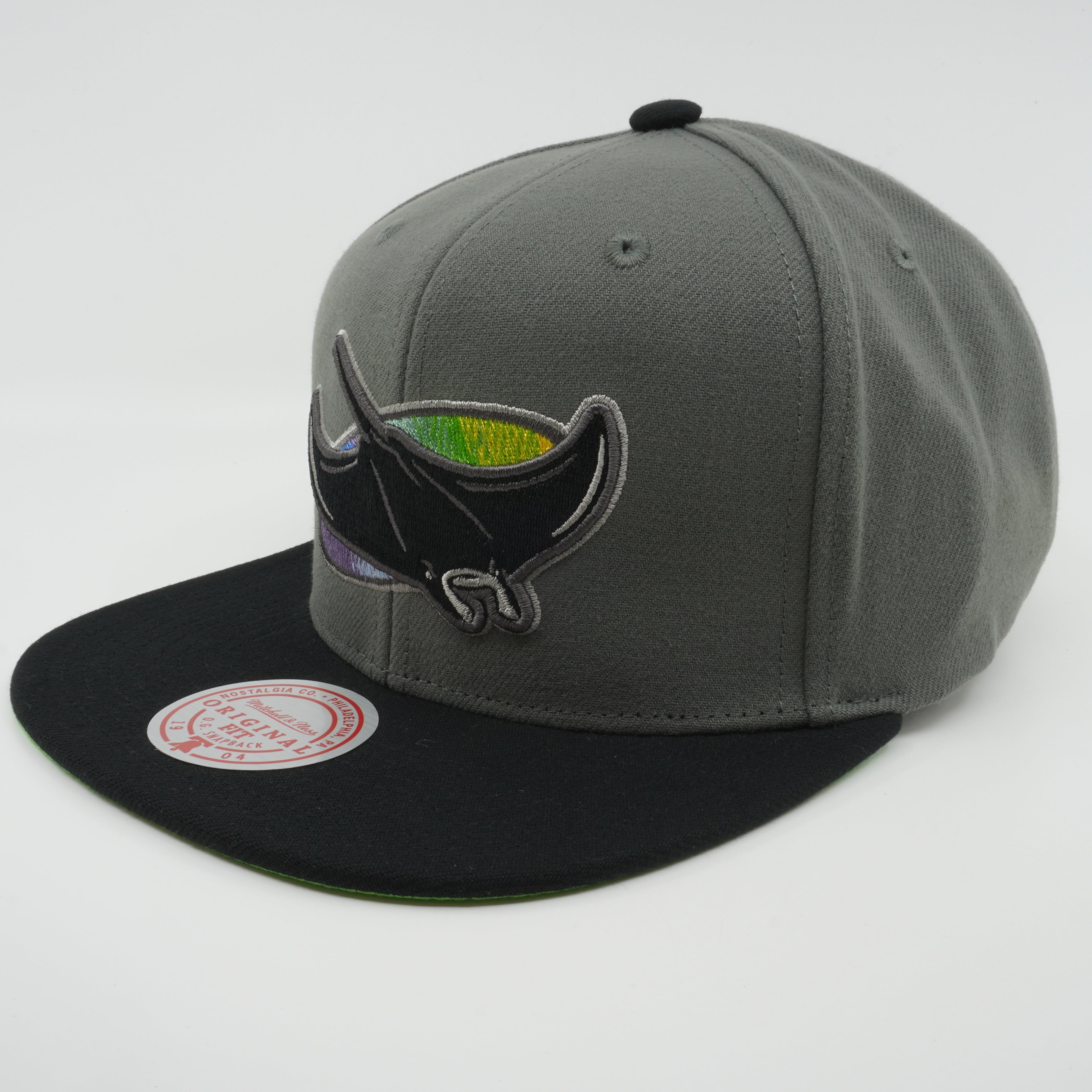 MENS MITCHELL & NESS MLB STORM FRONT SNAPBACK COOP RAYS - GREY