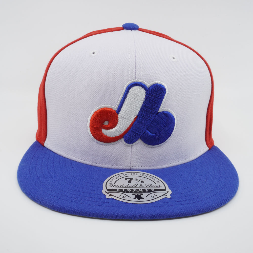MENS MITCHELL & NESS MLB EVERGREEN FITTED COOP EXPOS - WHITE