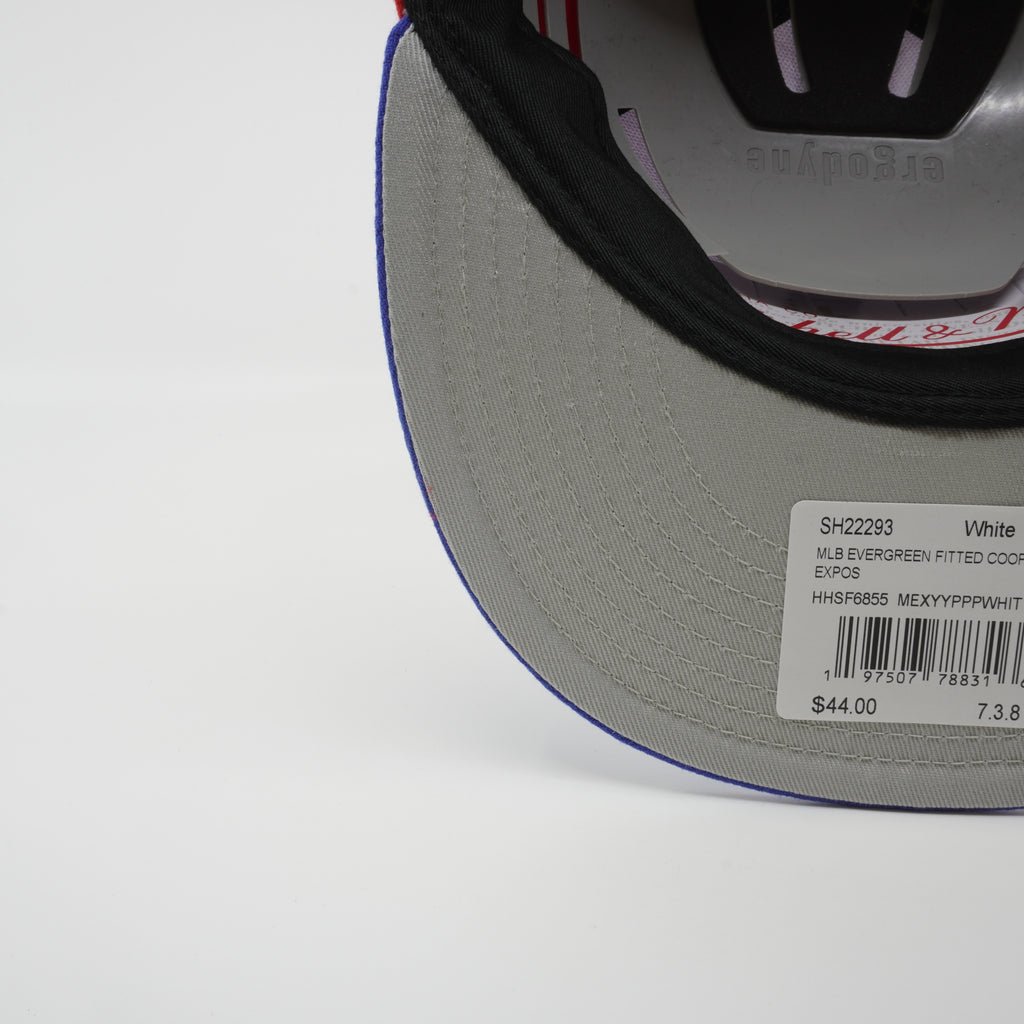 MENS MITCHELL & NESS MLB EVERGREEN FITTED COOP EXPOS - WHITE