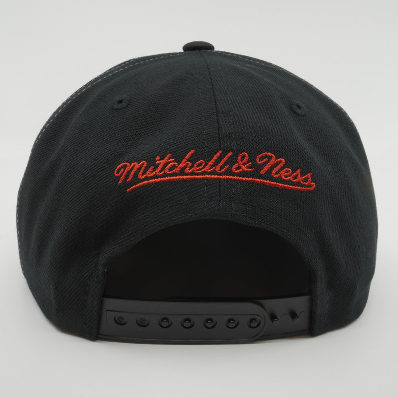 MENS MITCHELL & NESS NHL FULL FRONTAL SNAPBACK BLACKHAWKS - BLACK