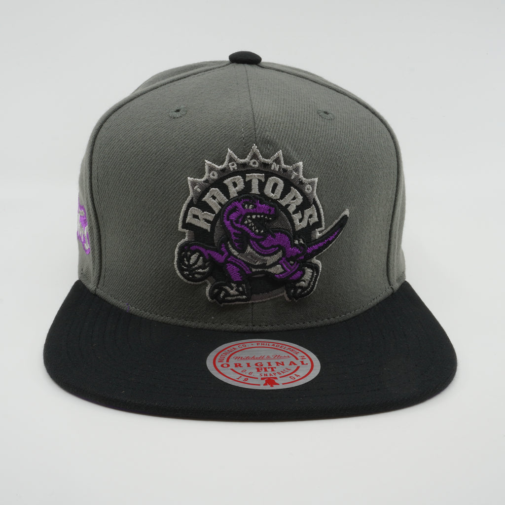 MENS MITCHELL & NESS NBA STORM FRONT SNAPBACK HWC RAPTORS - GREY