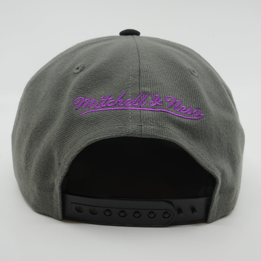 MENS MITCHELL & NESS NBA STORM FRONT SNAPBACK HWC RAPTORS - GREY