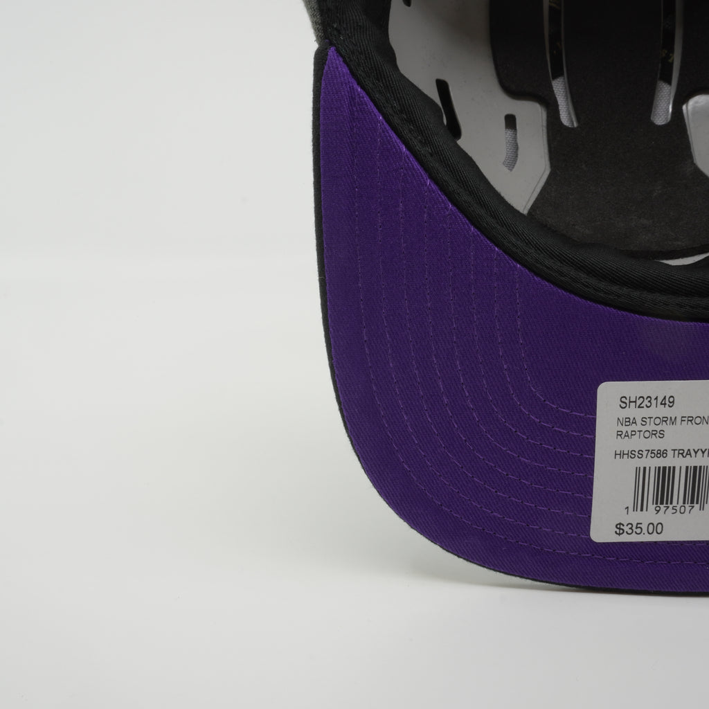MENS MITCHELL & NESS NBA STORM FRONT SNAPBACK HWC RAPTORS - GREY