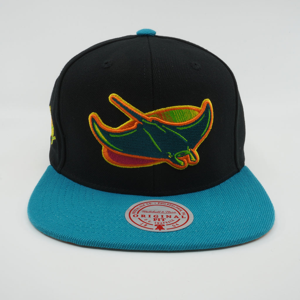 MENS MITCHELL & NESS MLB CITRUS COOLER SNAPBACK COOP RAYS - BLACK
