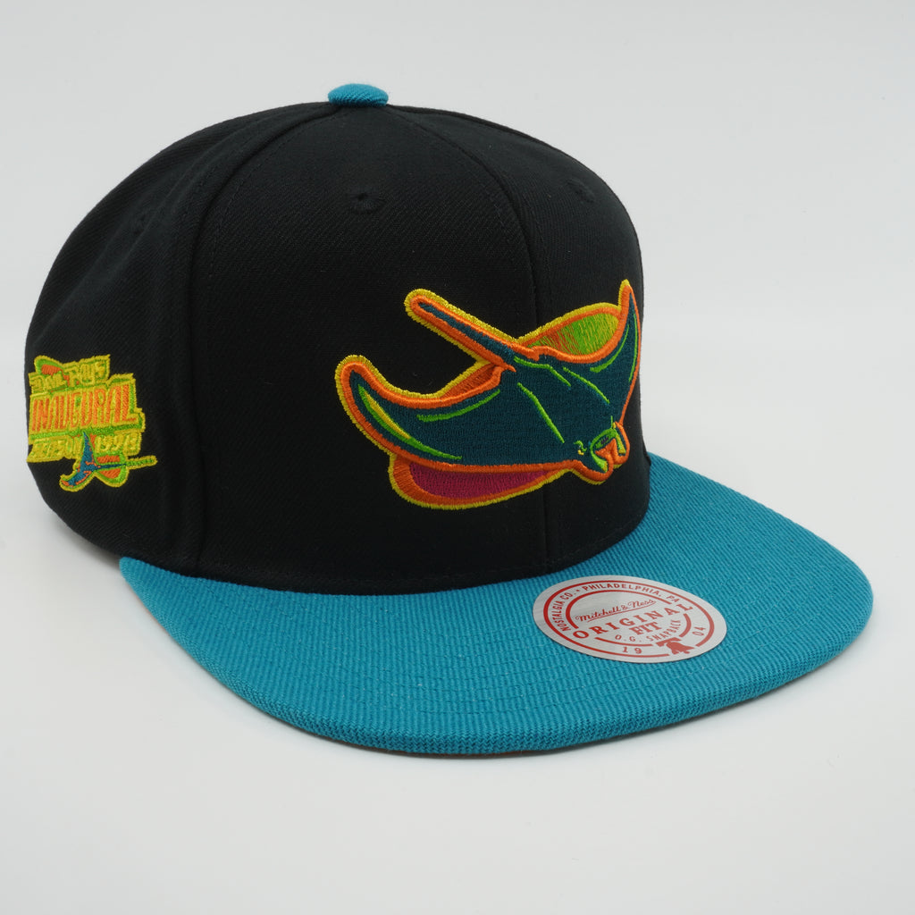 MENS MITCHELL & NESS MLB CITRUS COOLER SNAPBACK COOP RAYS - BLACK