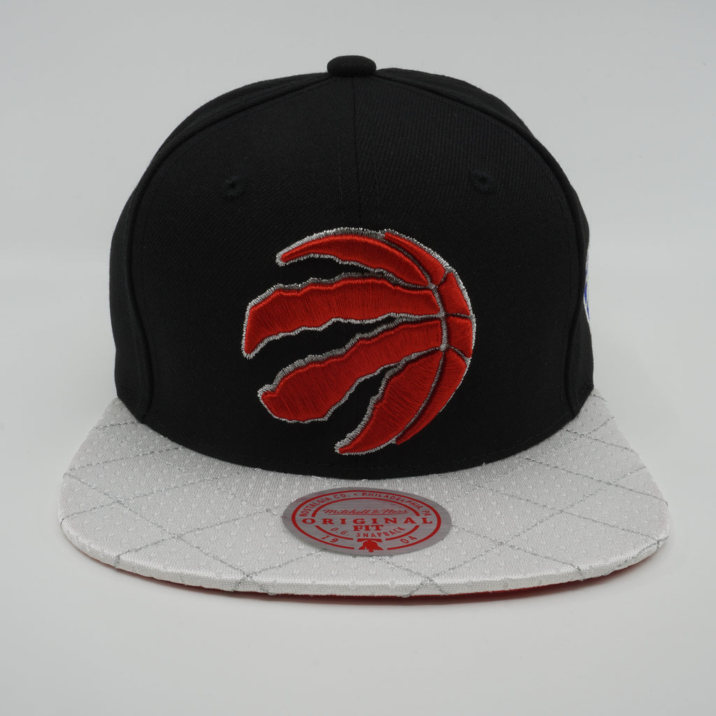 MENS MITCHELL & NESS NBA 75TH PLATINUM SNAPBACK RAPTORS - BLACK