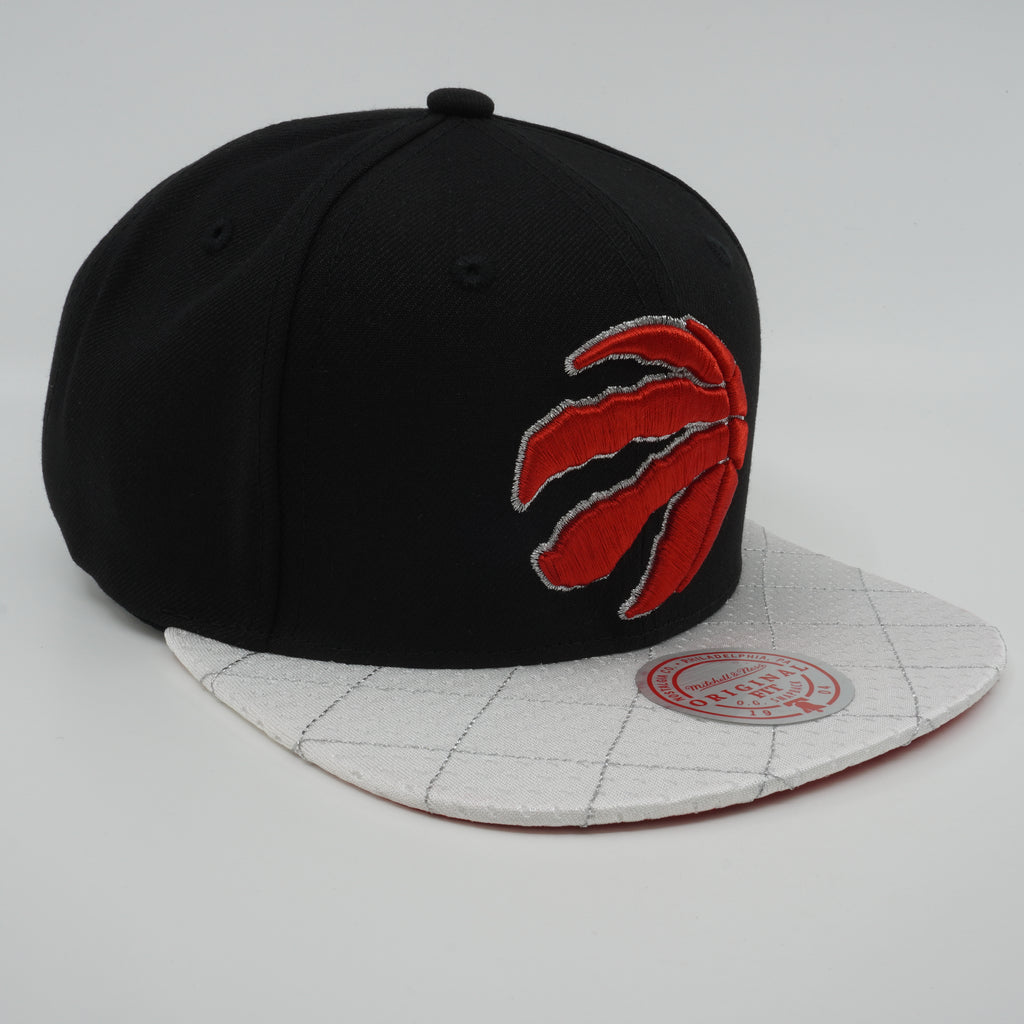 MENS MITCHELL & NESS NBA 75TH PLATINUM SNAPBACK RAPTORS - BLACK