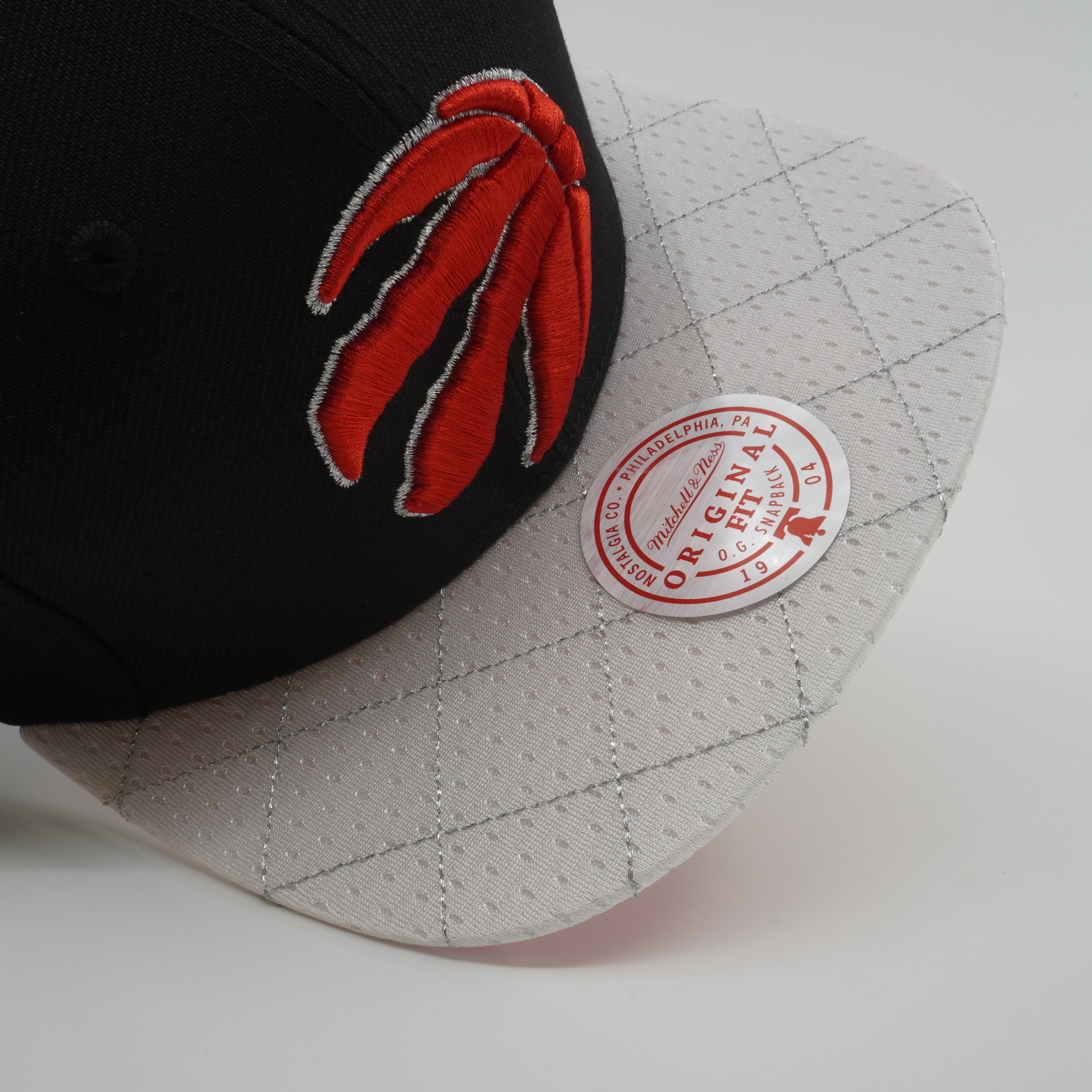 MENS MITCHELL & NESS NBA 75TH PLATINUM SNAPBACK RAPTORS - BLACK