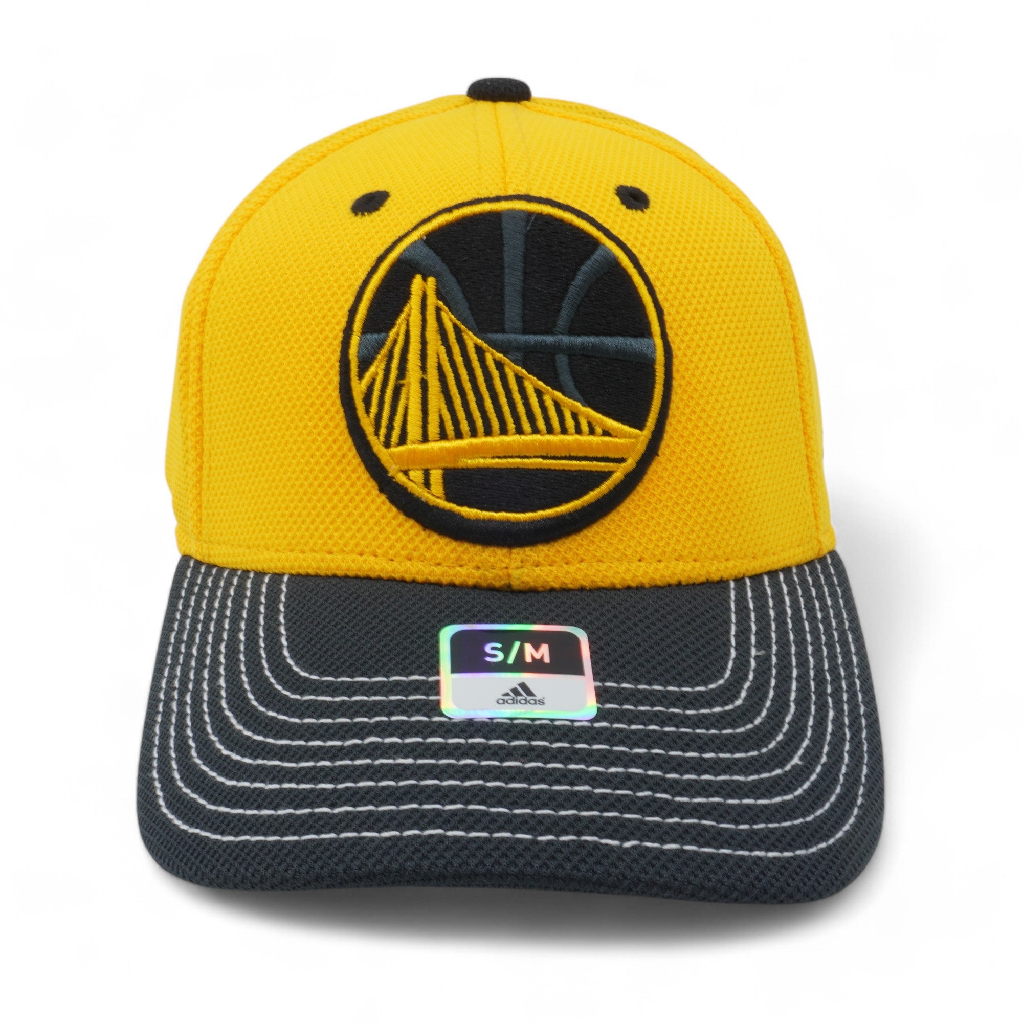 [M751Z-MTC-DWARRI] MENS ADIDAS NBA GOLDEN STATE WARRIORS STRUCTURED FLEX FITTED