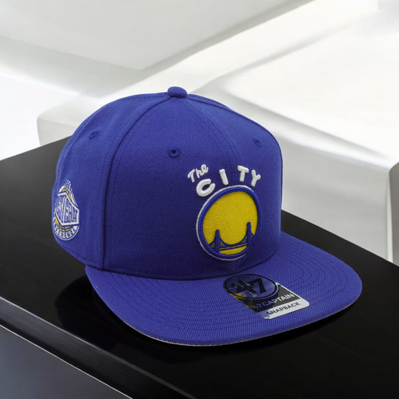 [KHWCL-SRS08WBP-RYA62] MENS 47 BRAND NBA GS WARRIORS HWC 47 CAPTAIN SNAPBACK